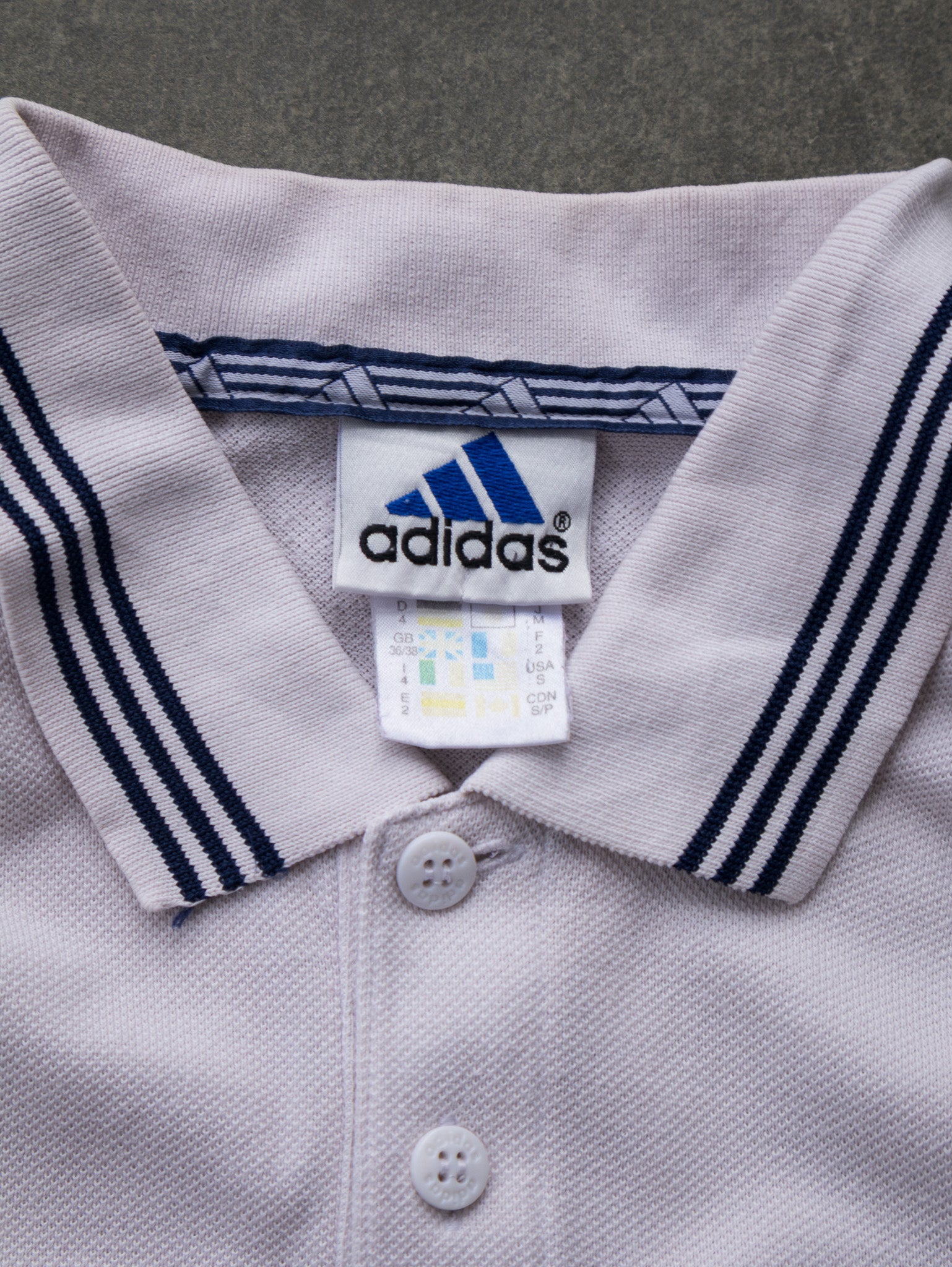 Vintage Lilac Adidas 3-Stripe Polo (S)