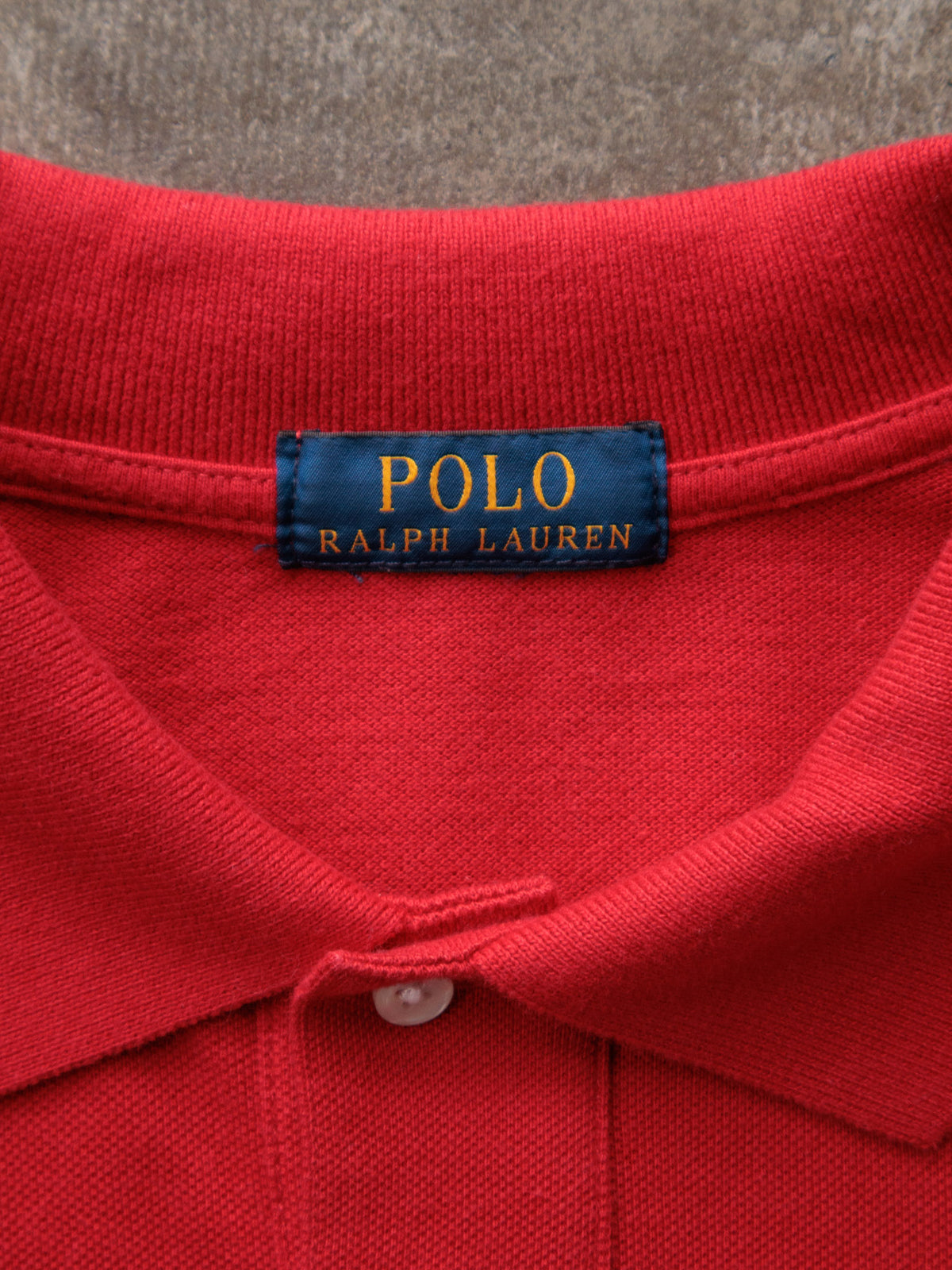Vintage Red Polo Ralph Lauren Long Sleeve Polo Shirt (L)
