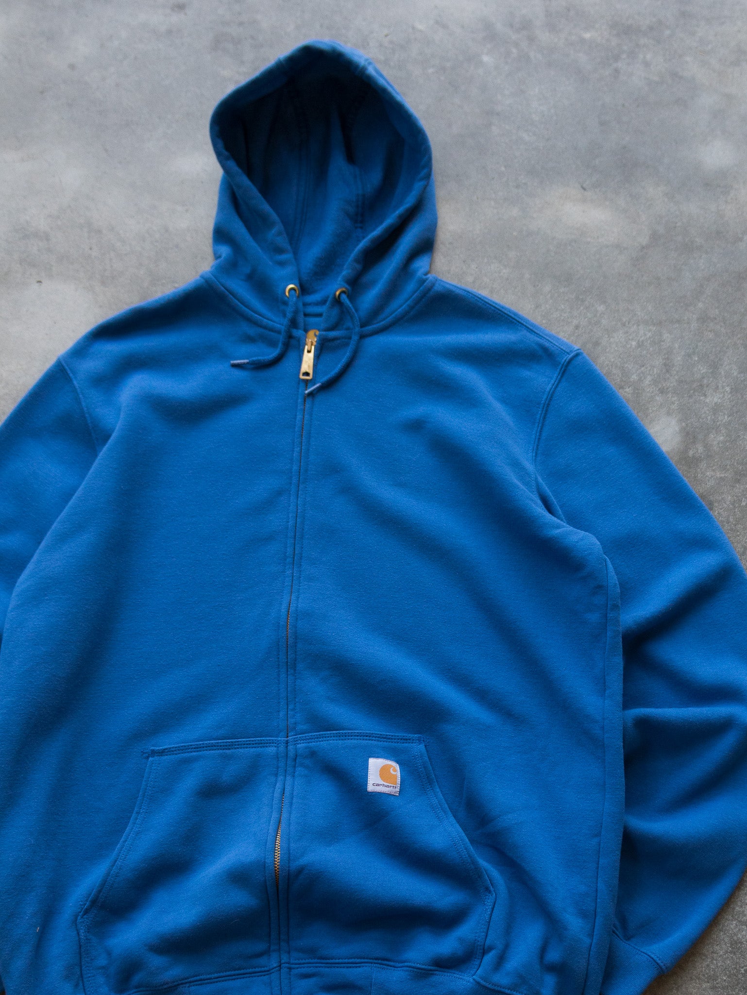 Vintage Carhartt Blue Zip Hoodie (L)