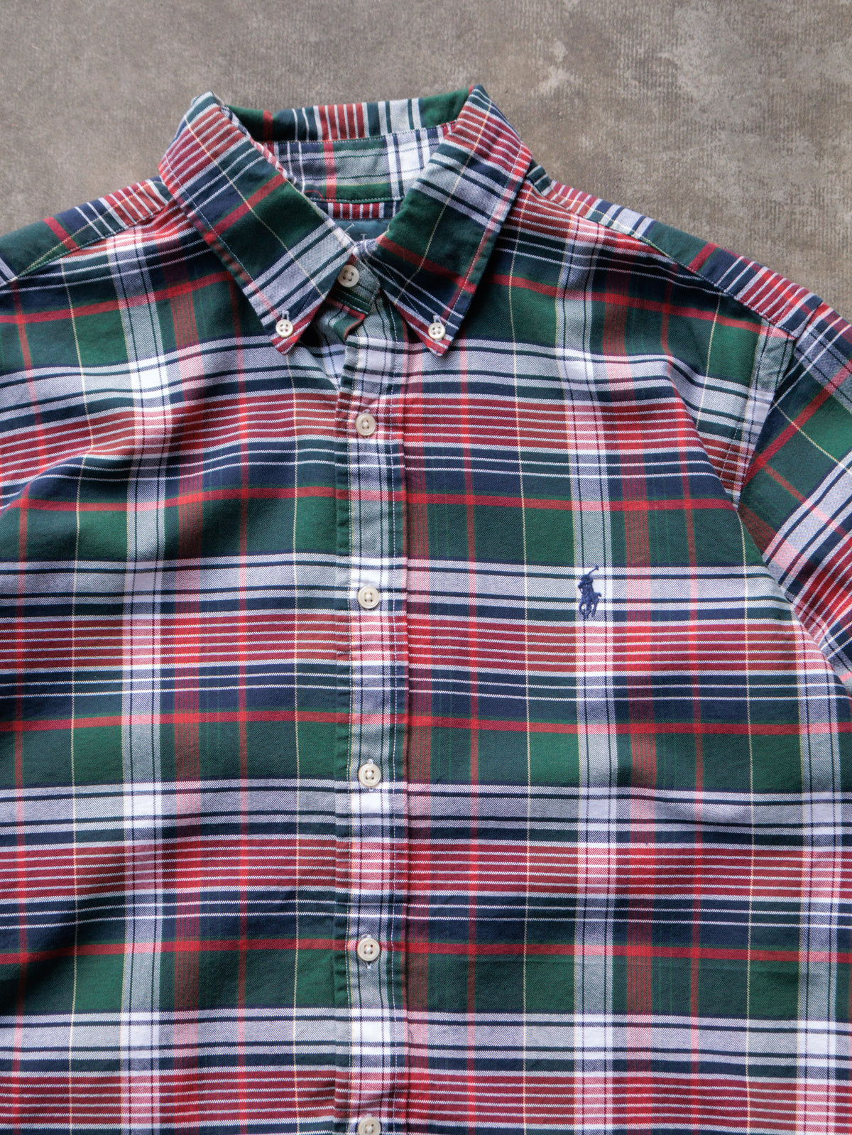 Vintage Green Plaid Ralph Lauren Shirt (M)