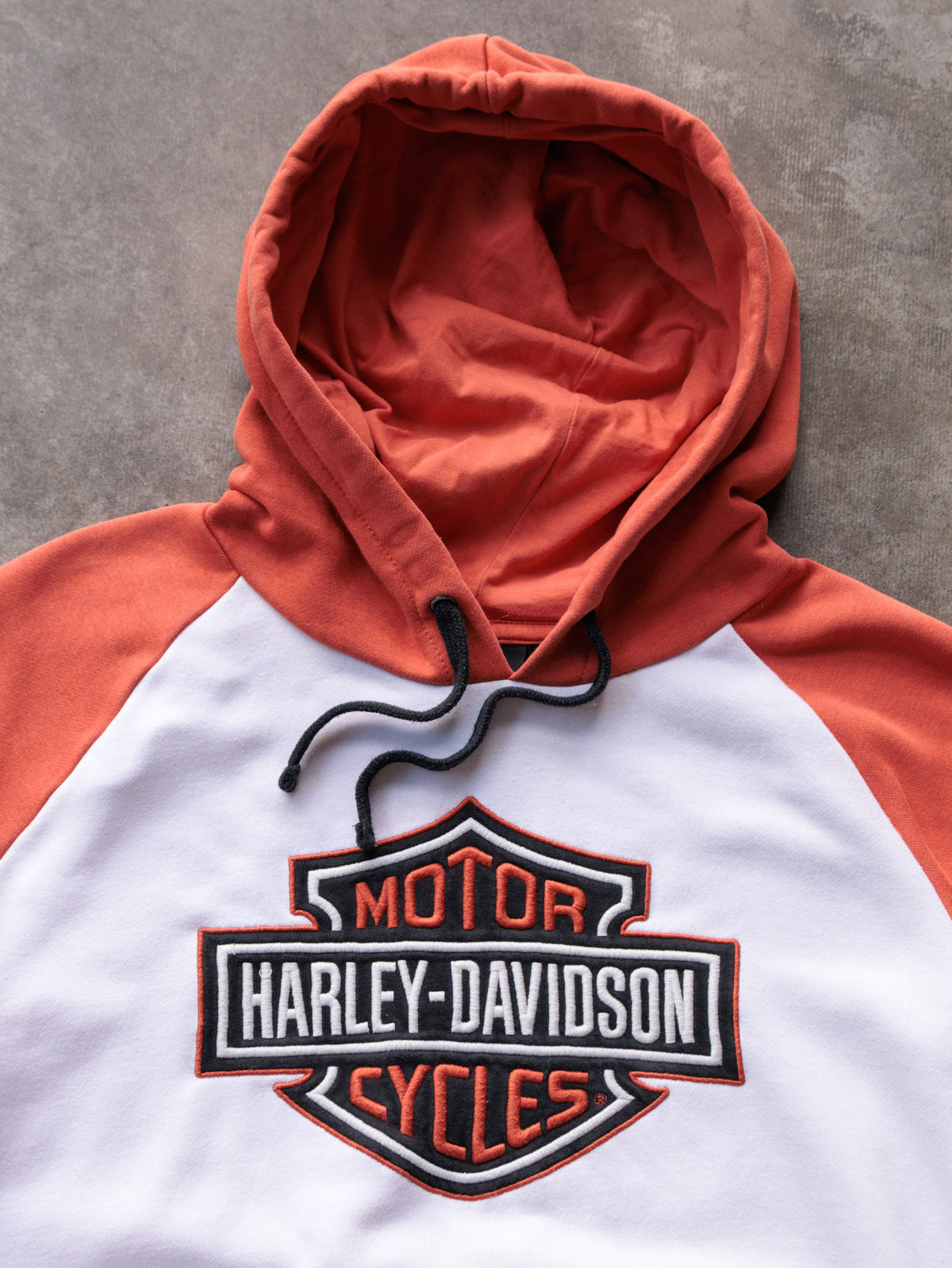 Vintage White Harley-Davidson Colourblock Hoodie (XL)