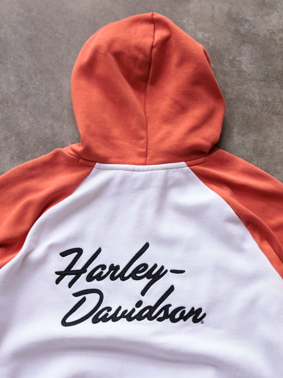 Vintage White Harley-Davidson Colourblock Hoodie (XL)