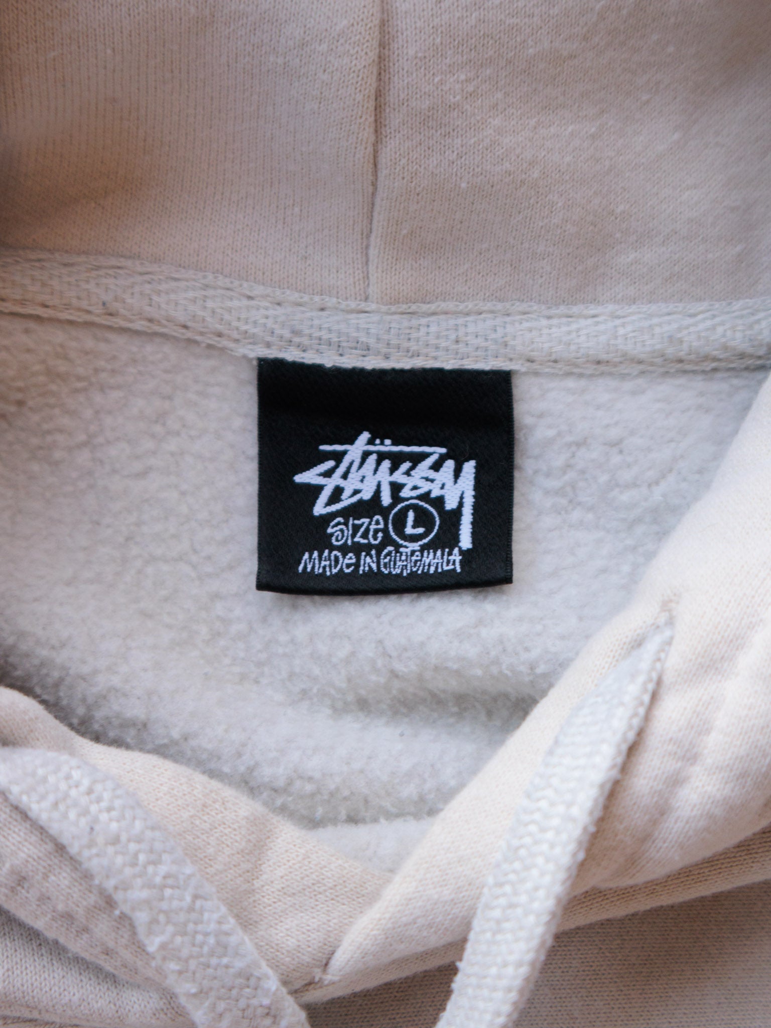 Vintage Cream Stussy Hoodie (L)