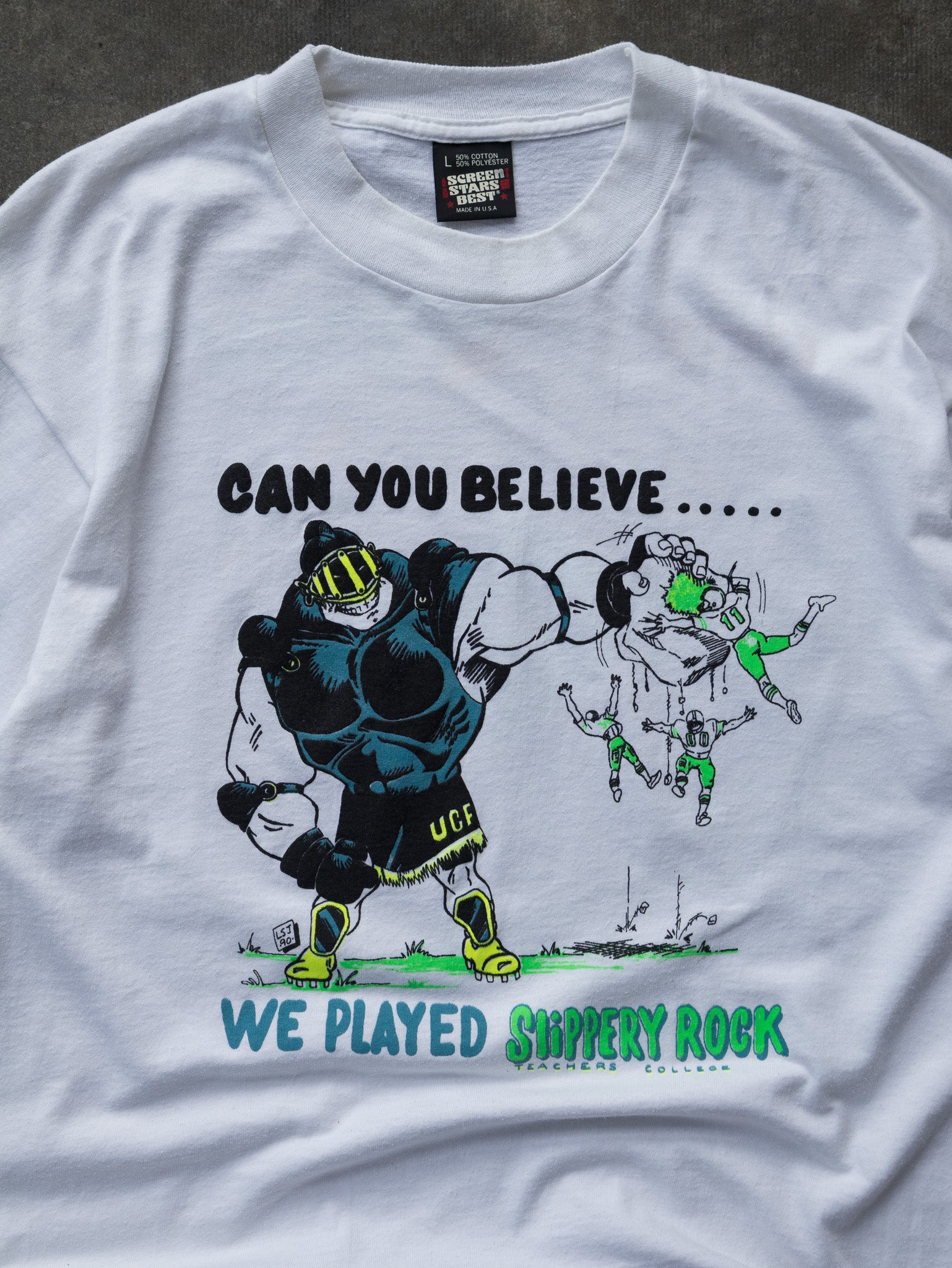 Vintage 1990 UCF vs Slippery Rock Tee (L)