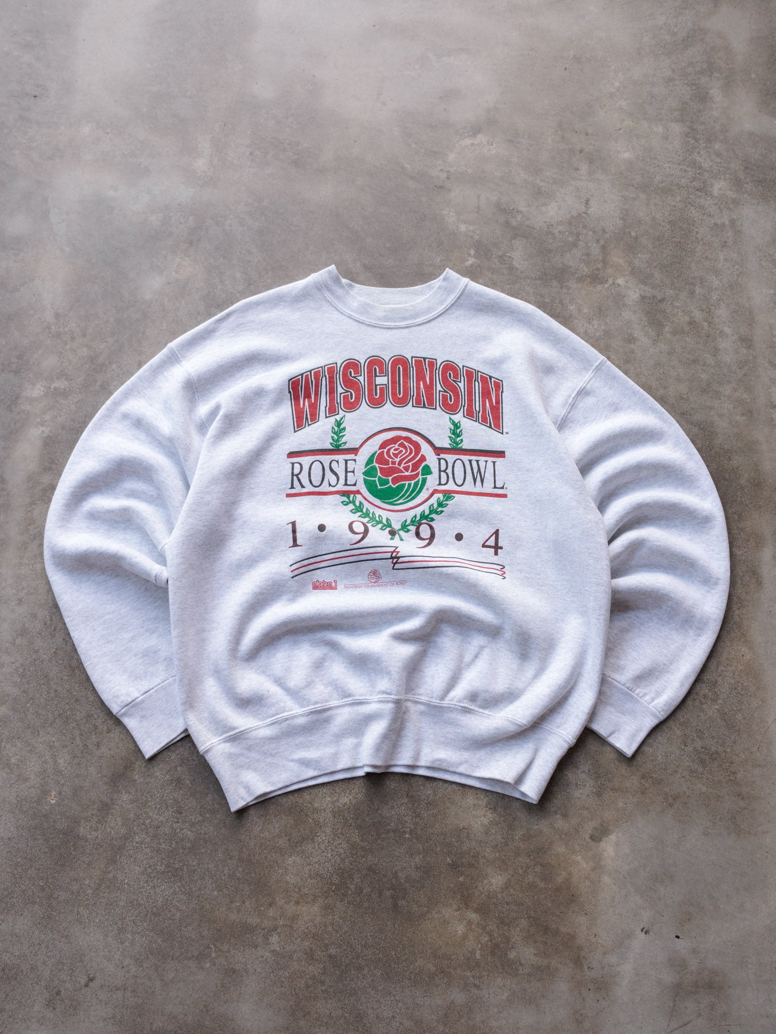 Vintage 1994 Grey Wisconsin Rose Bowl Sweatshirt (XL)