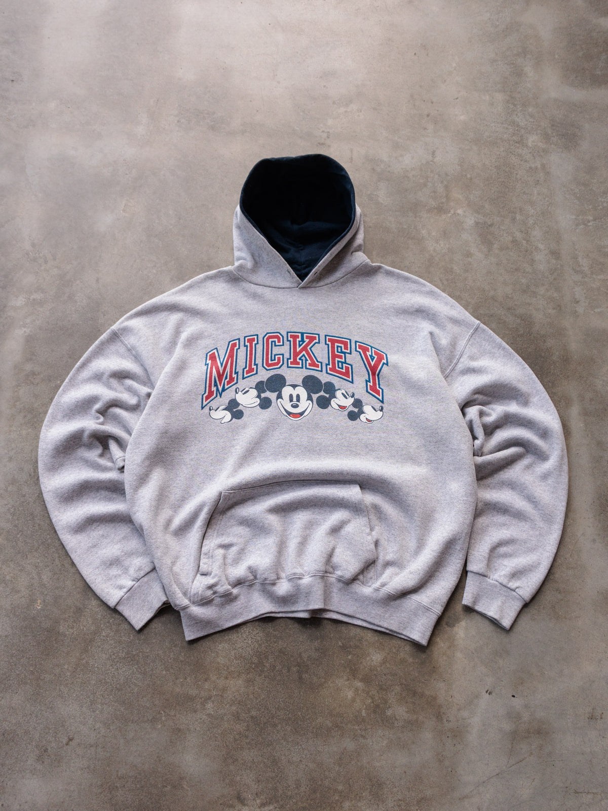 Vintage 90s Grey Disney Mickey Mouse Hoodie (XL)