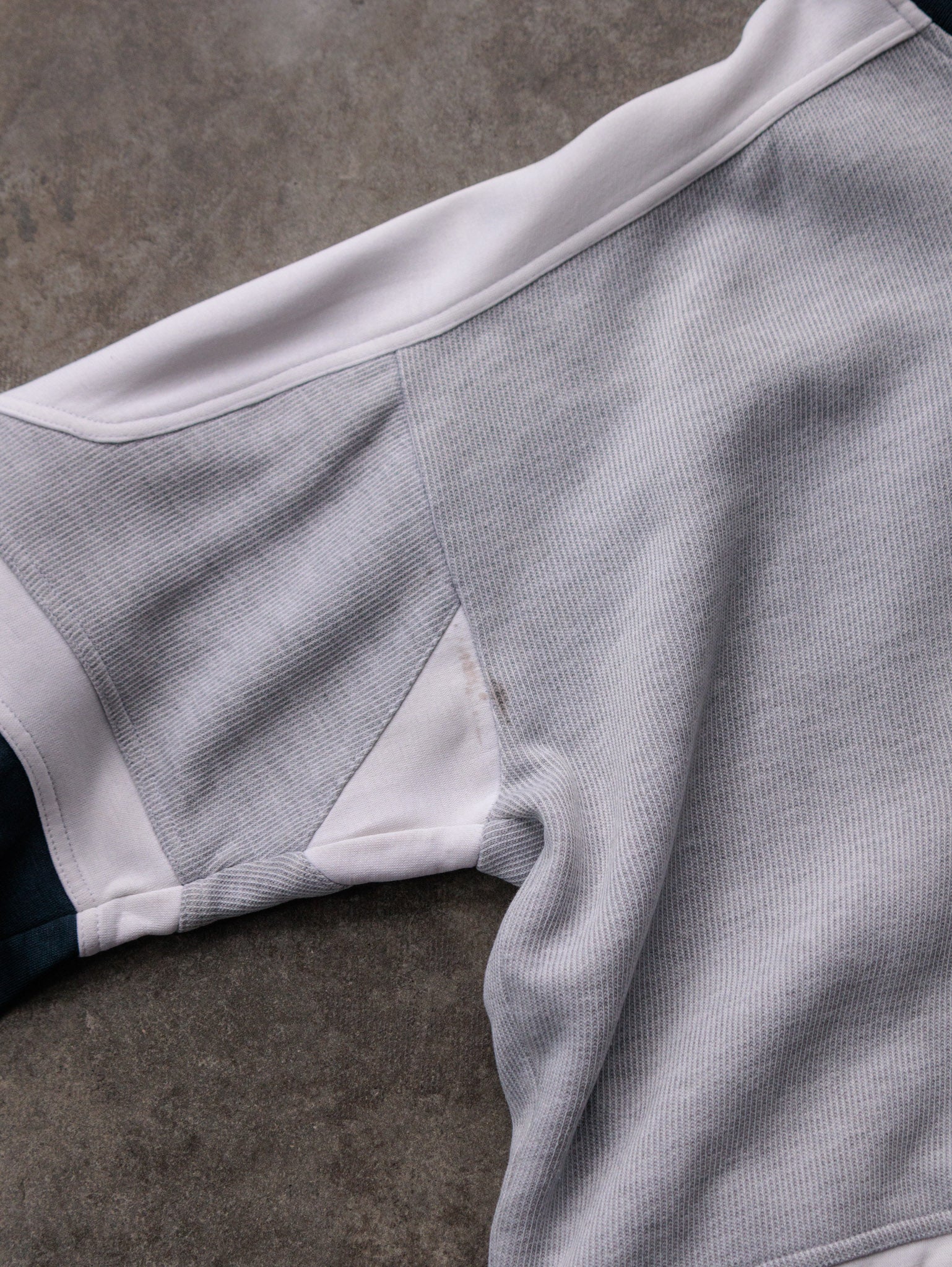 Vintage 90s Grey Penn State Colourblock V-Neck Sweatshirt (XL)