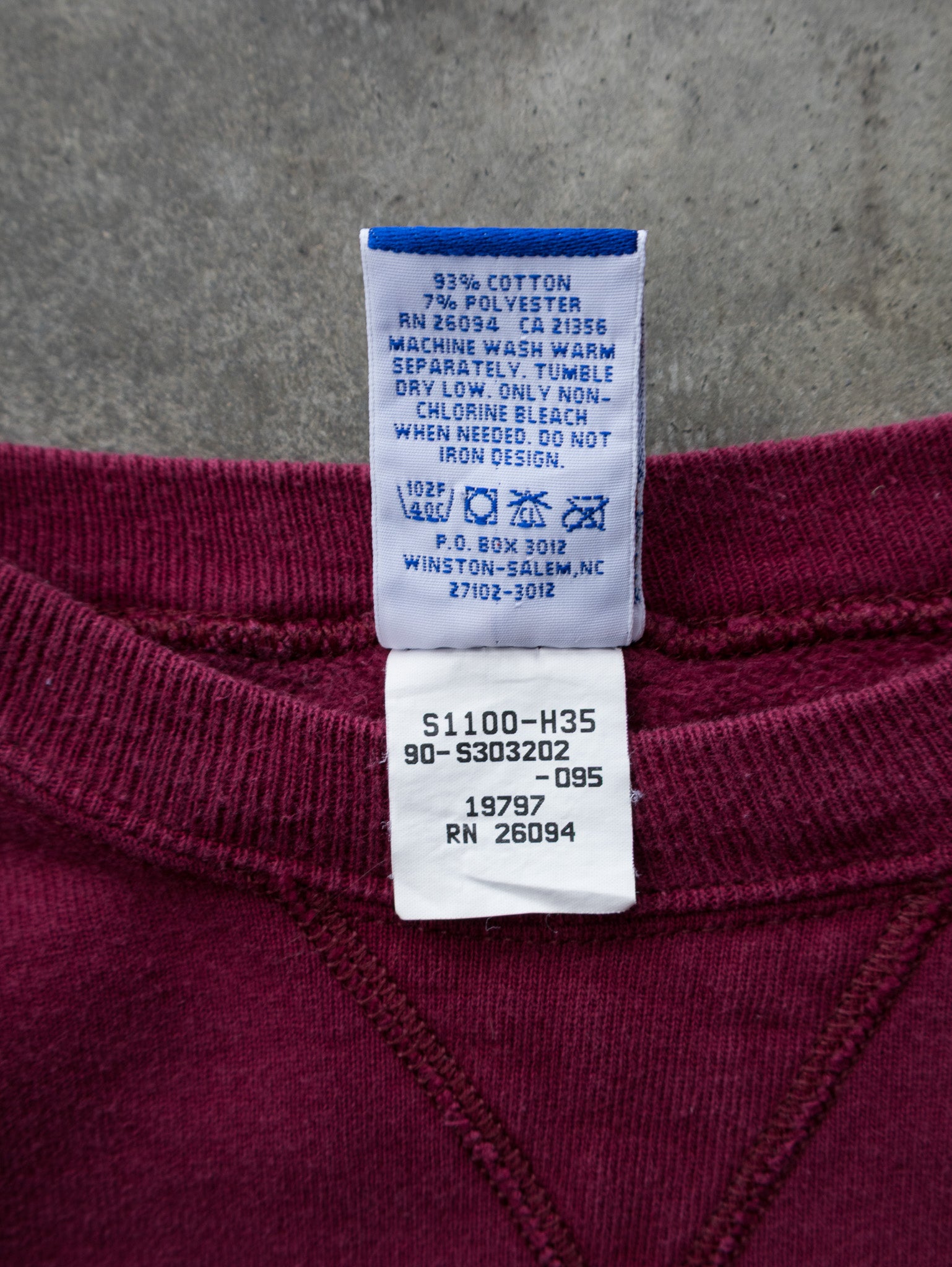 Vintage Maroon Champion Sweatshirt (XL)