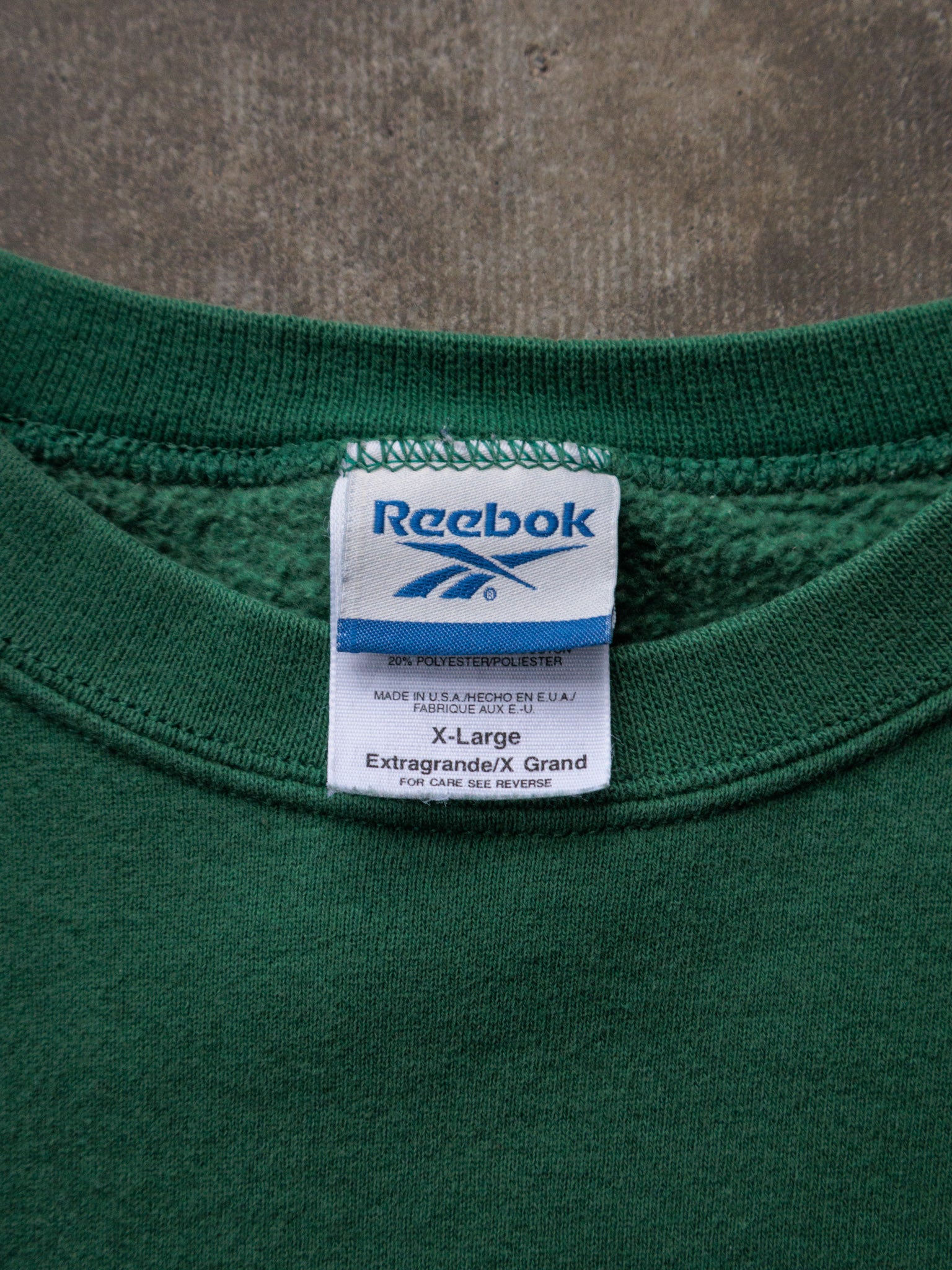 Vintage 90s Green Reebok Sweatshirt (XL)