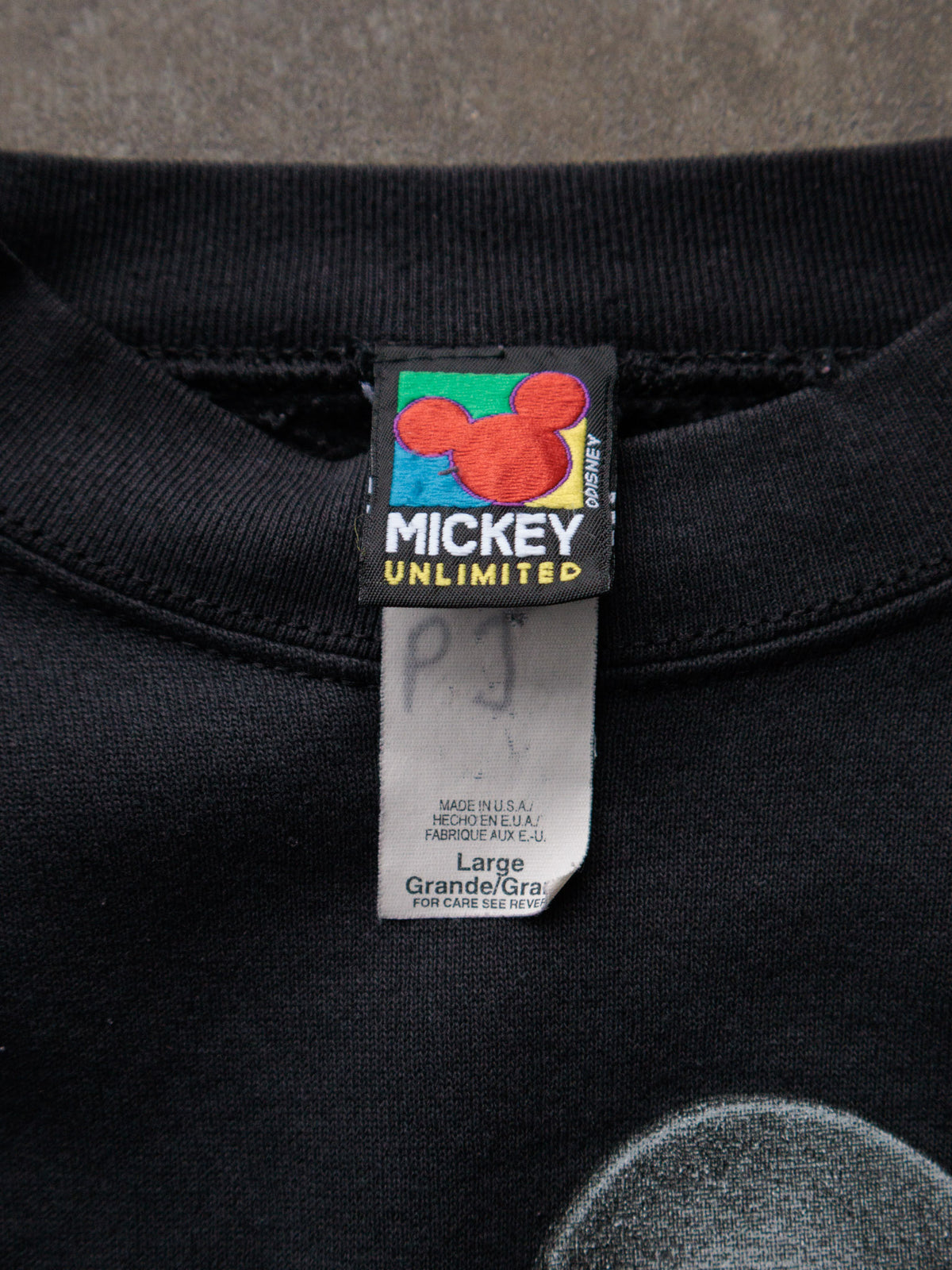 Vintage 90s Black Disney Mickey Unlimited Sweatshirt (L)