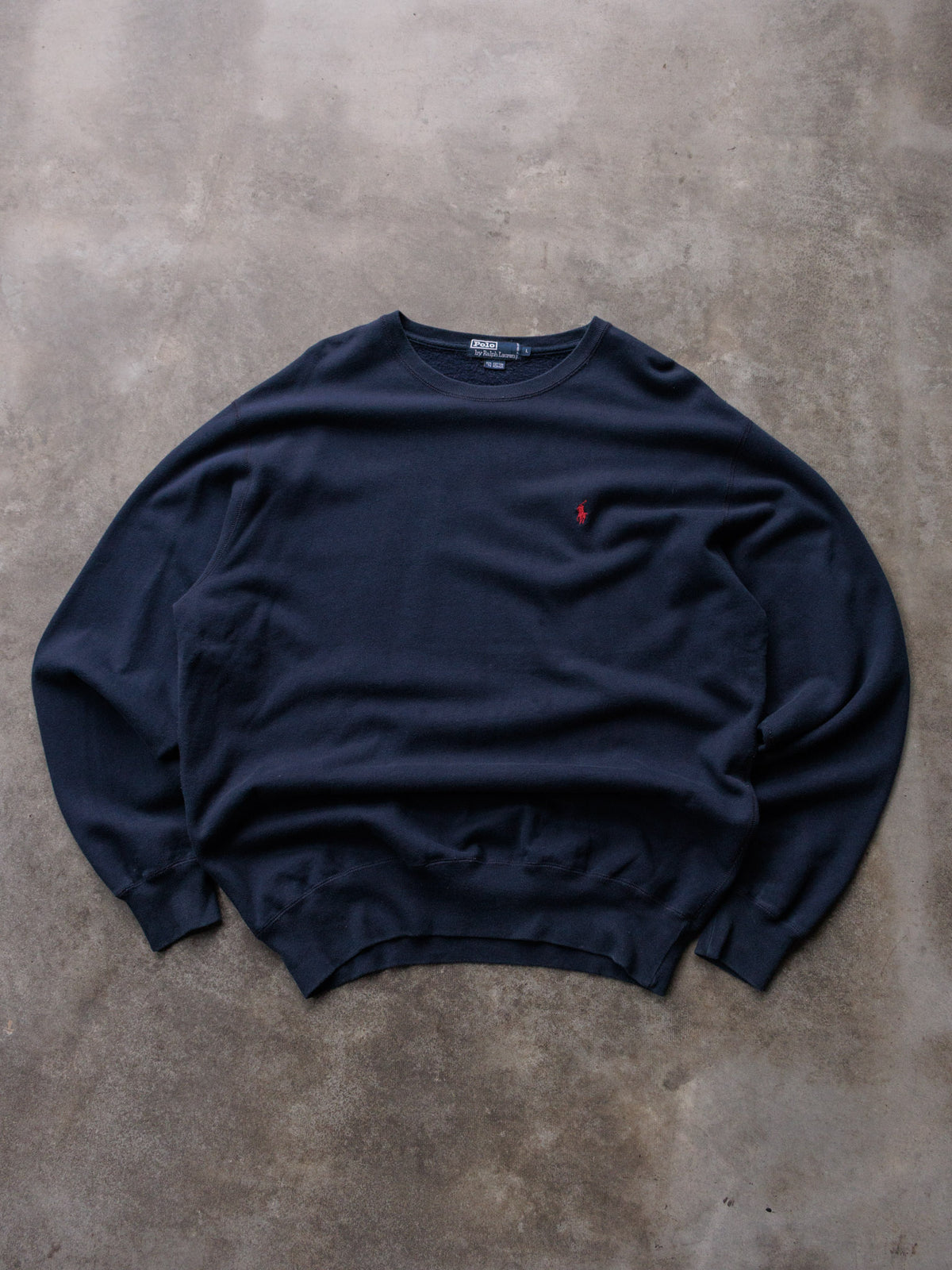 Vintage Navy Polo Ralph Lauren Sweatshirt (L)