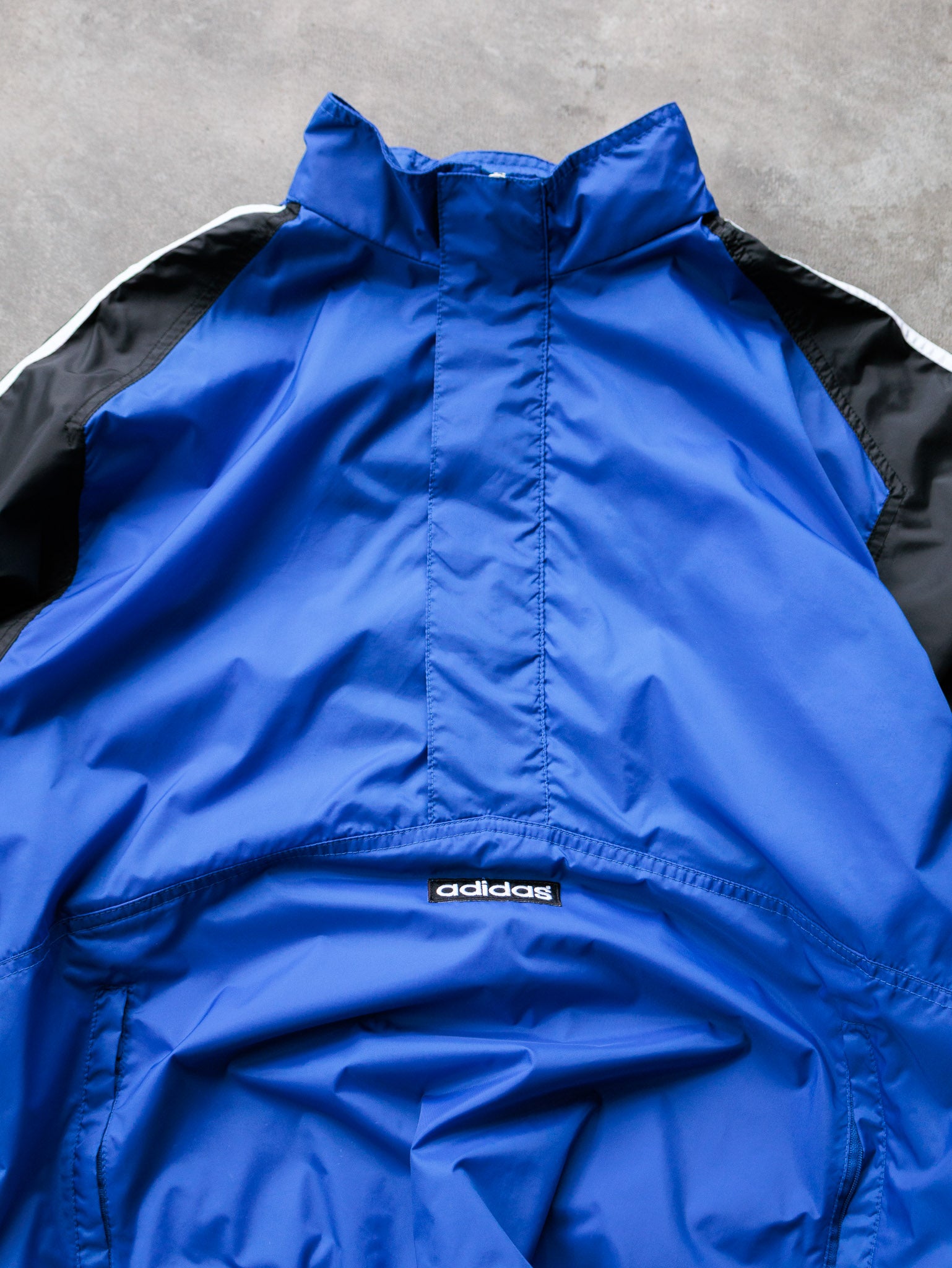 Vintage 90s Blue & Black Adidas Windbreaker (L)
