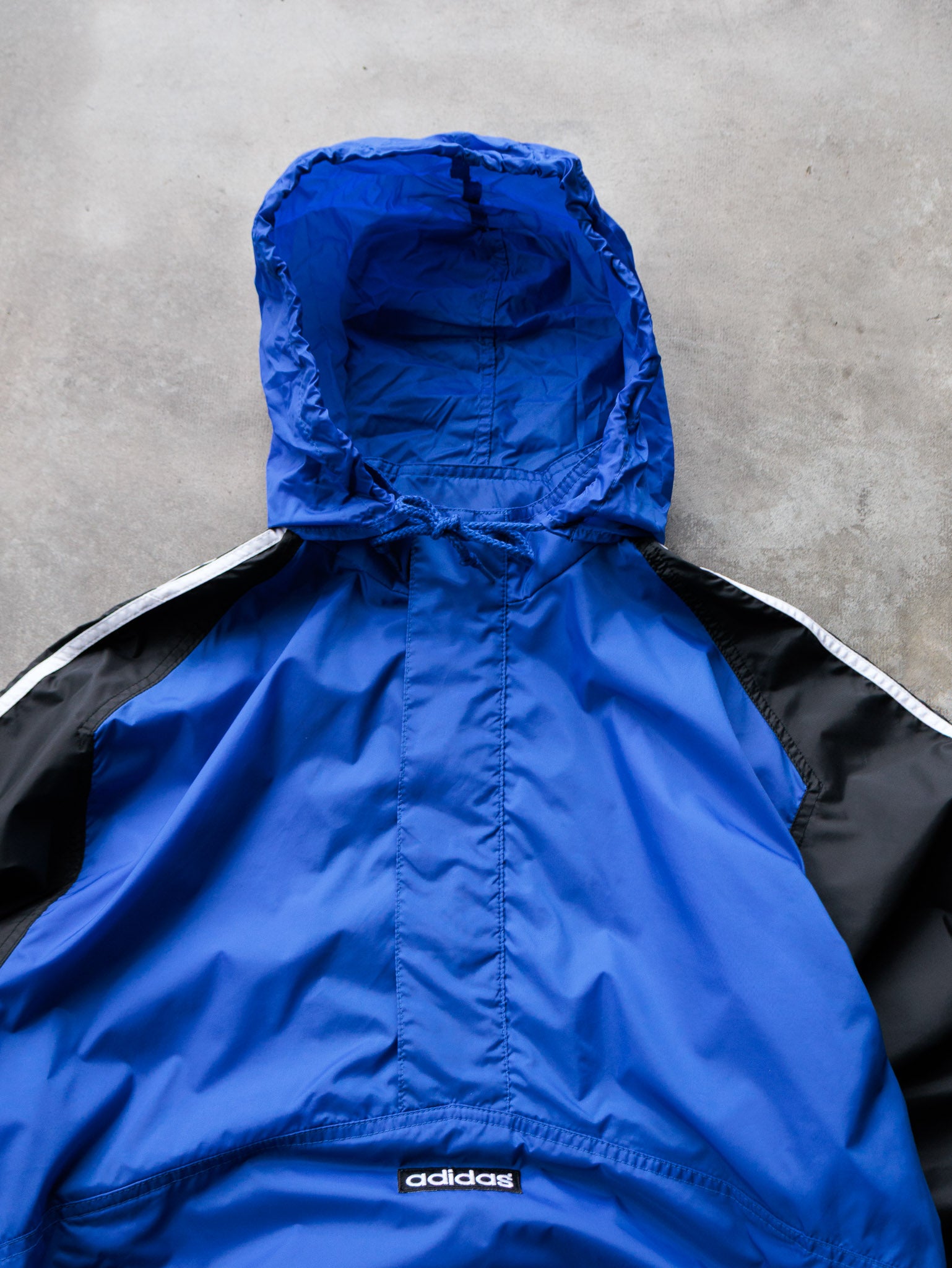 Vintage 90s Blue & Black Adidas Windbreaker (L)