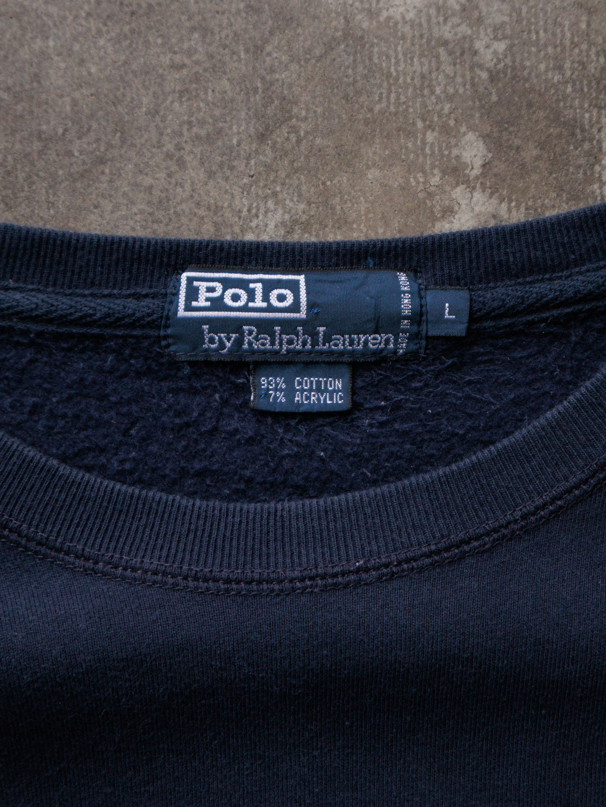Vintage Navy Polo Ralph Lauren Sweatshirt (L)