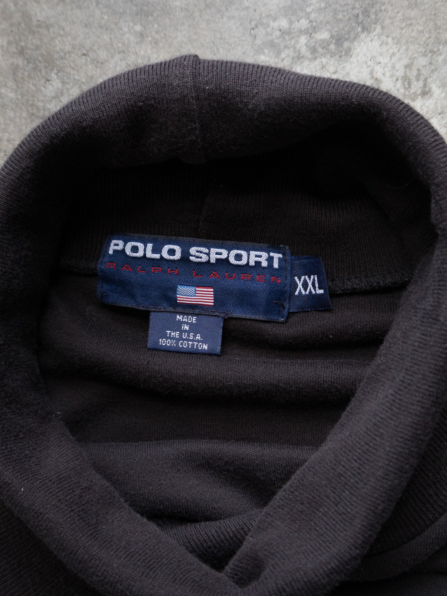 Vintage Black Polo Sport Turtleneck (2XL)