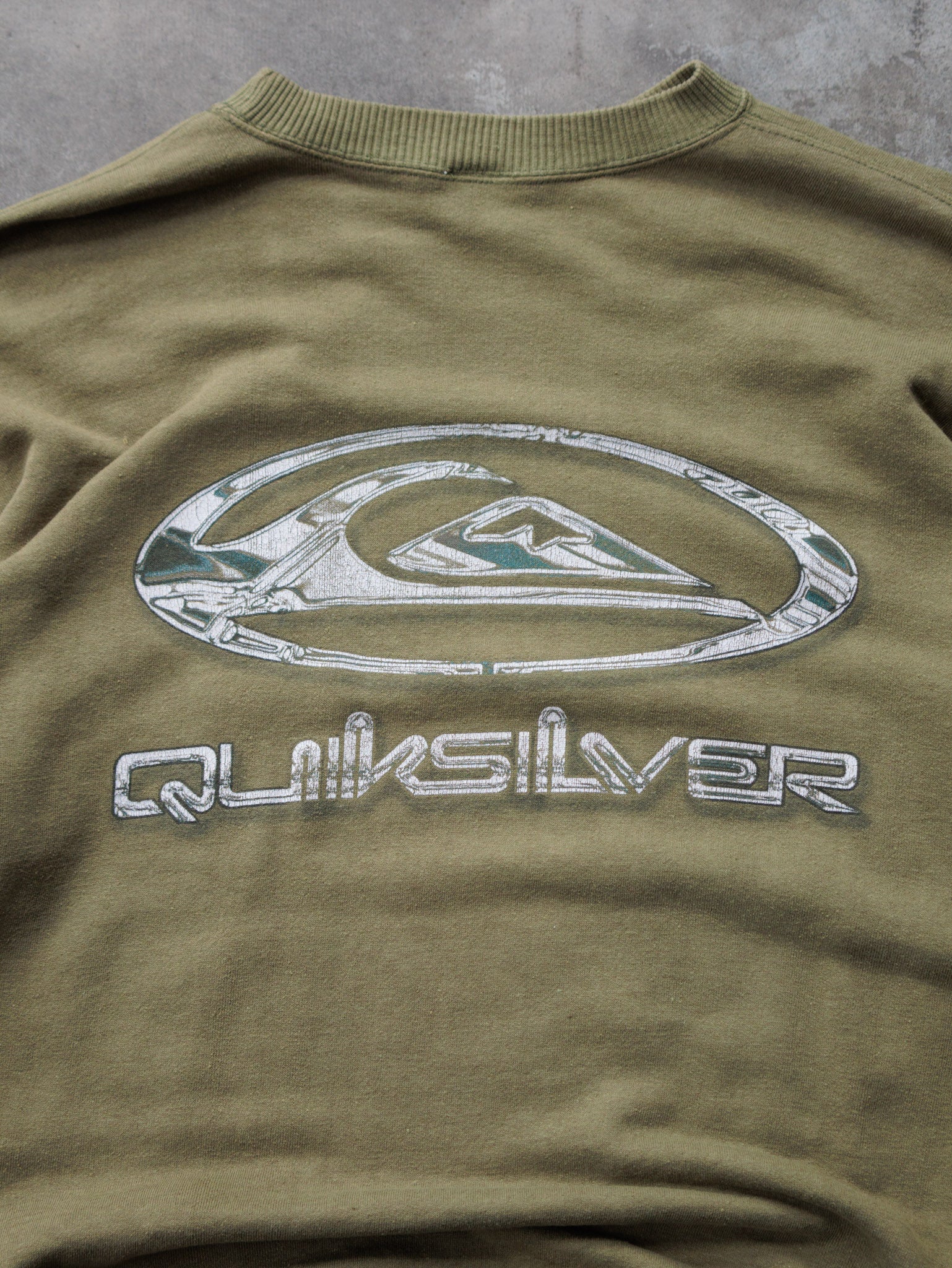 Vintage 00s Green Quiksilver Sweatshirt (L)
