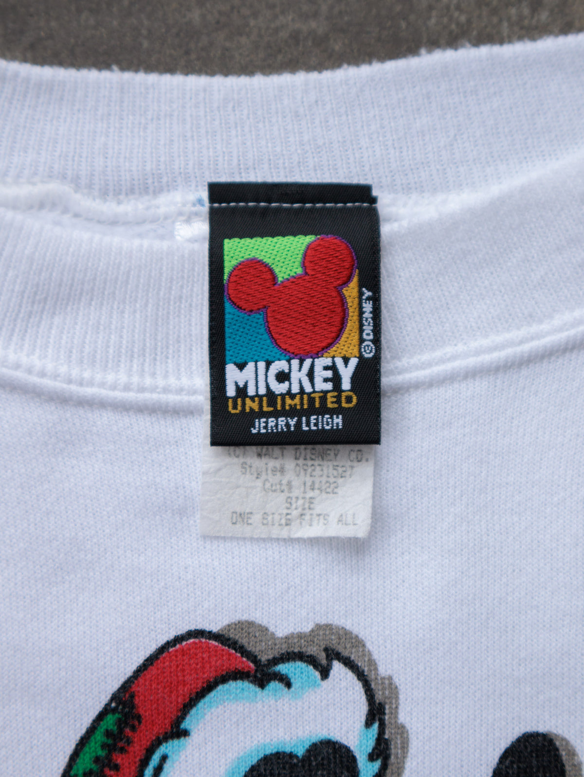 Vintage 90s White Disney Mickey Mouse Christmas Sweatshirt (-)