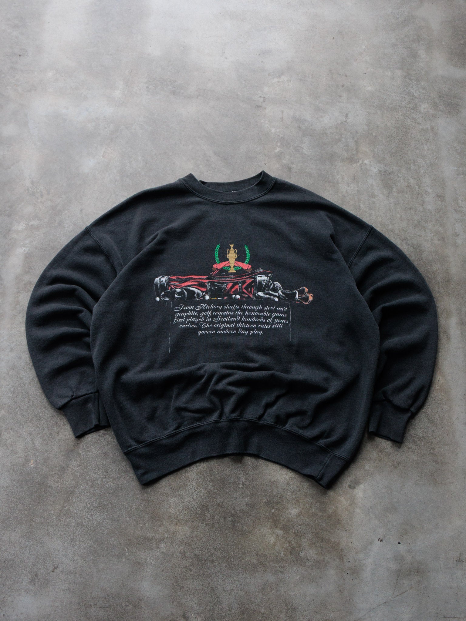 Vintage 90s Black Golf Sweatshirt (XL)