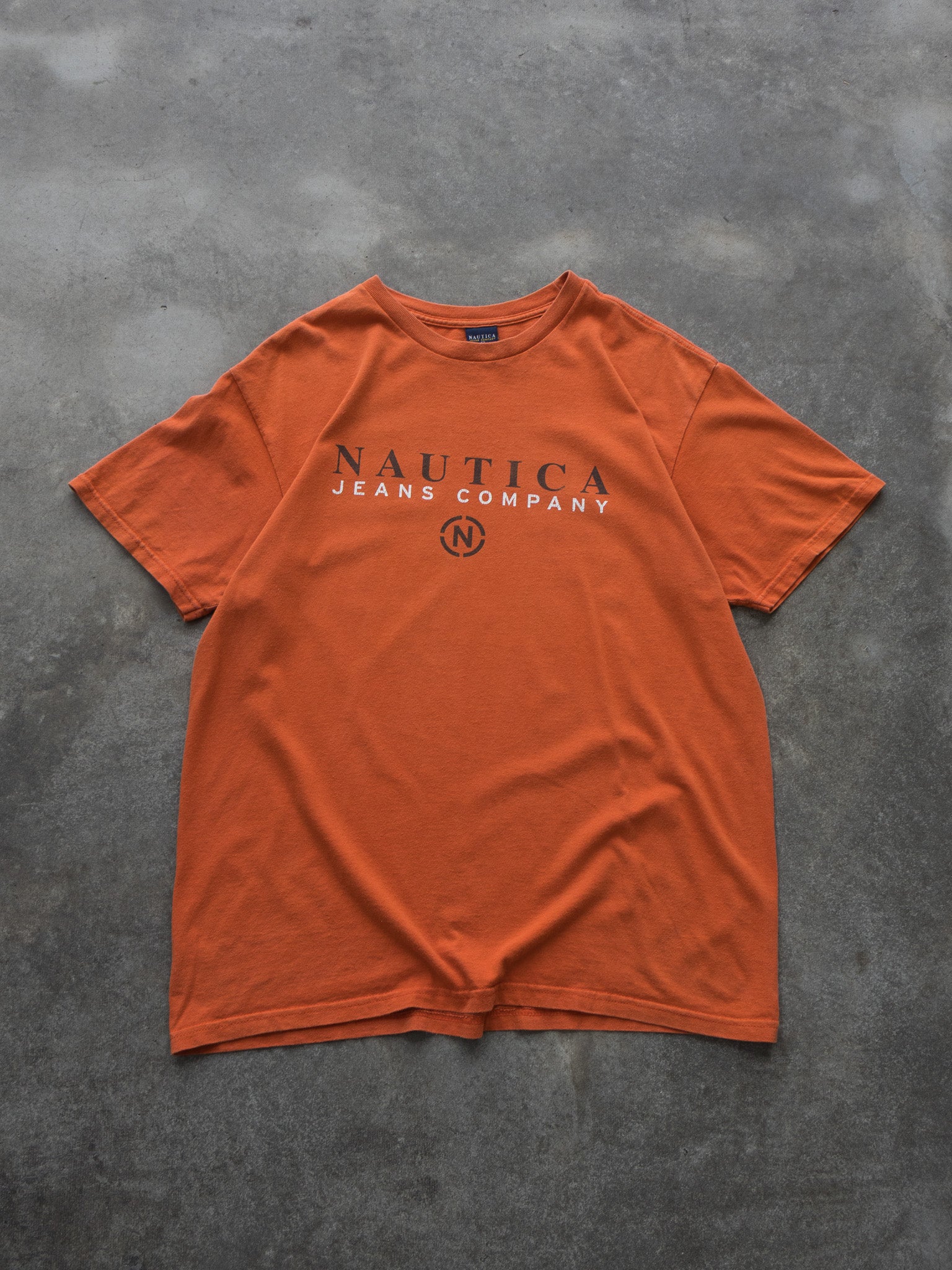 Vintage Orange Nautica Jeans Company Tee (M)