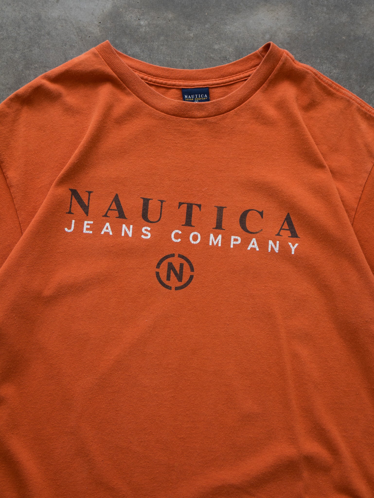 Vintage Orange Nautica Jeans Company Tee (M)