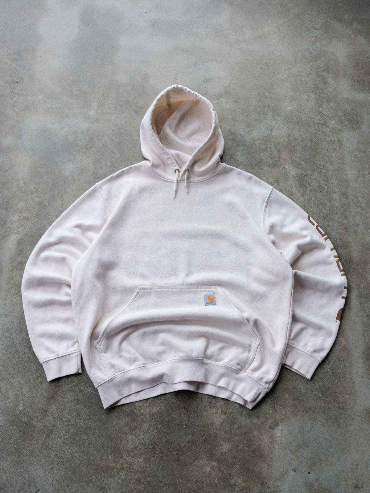 Vintage Beige Carhartt Hoodie (L)