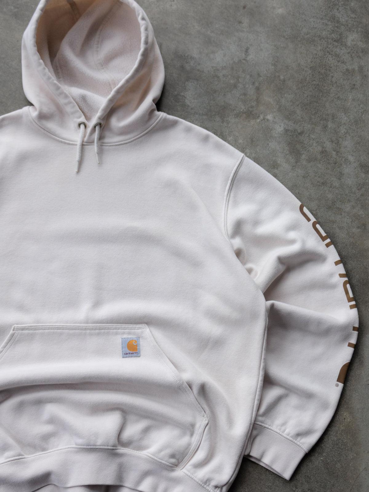 Vintage Beige Carhartt Hoodie (L)