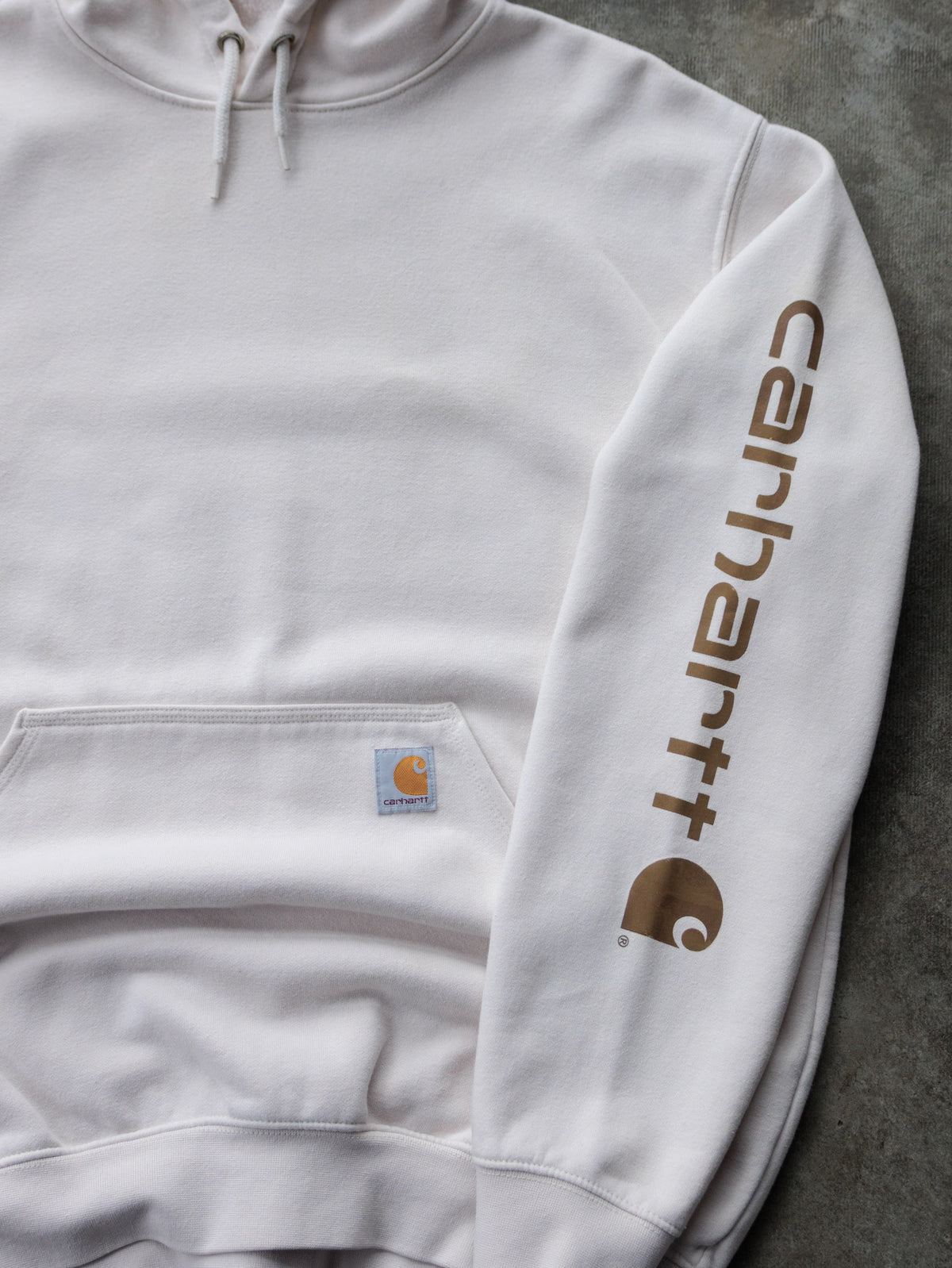 Vintage Beige Carhartt Hoodie (L)