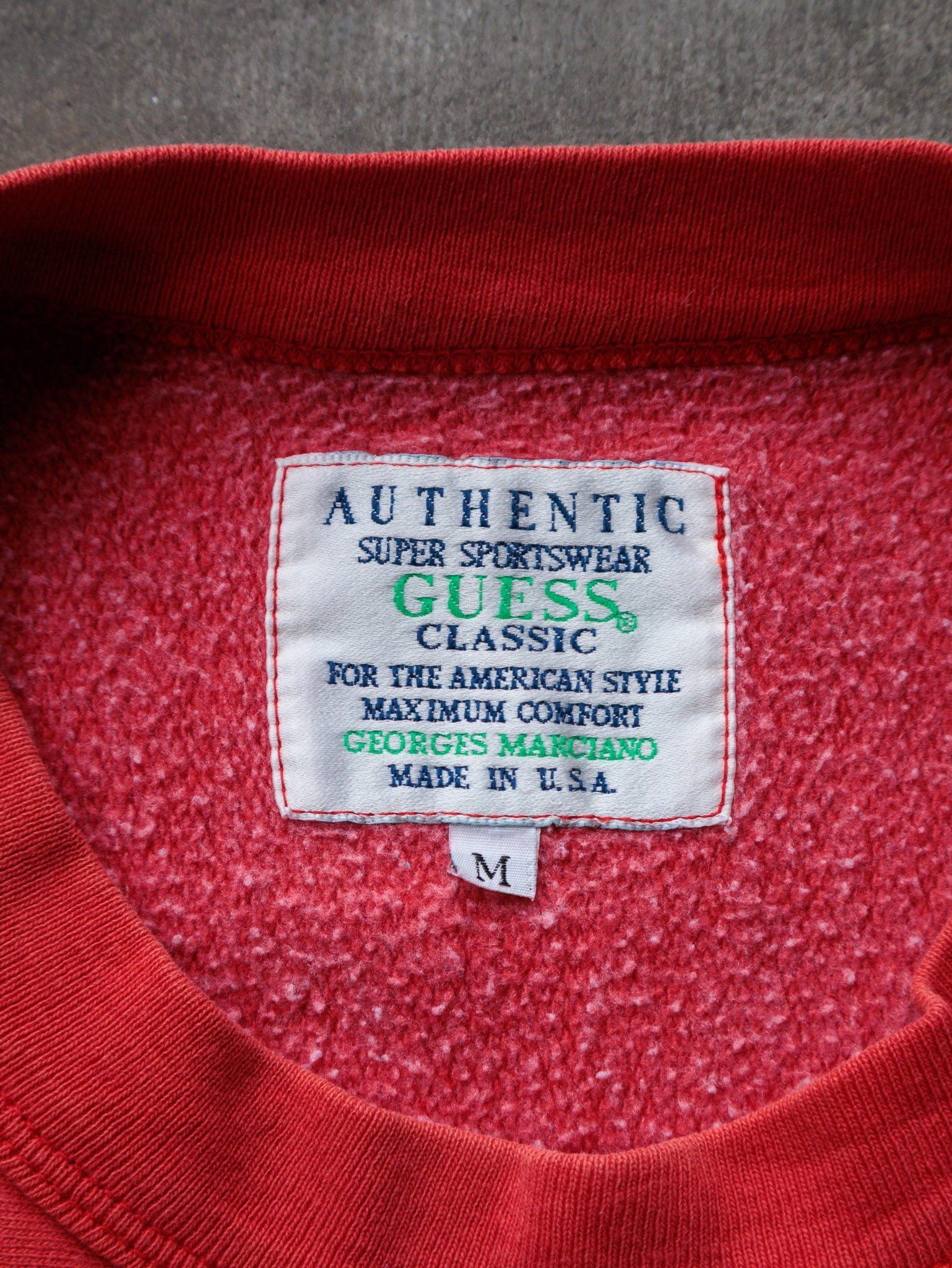 Vintage 90s Red Guess Sweatshirt (M)
