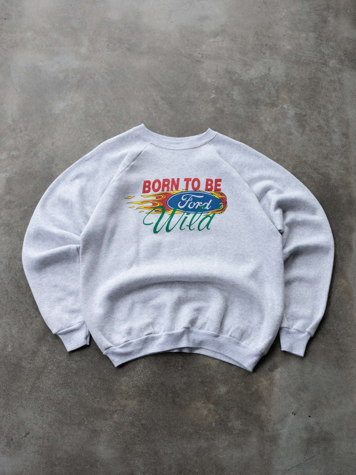 Vintage 90s Grey Ford Born To Be Wild Sweatshirt (L)