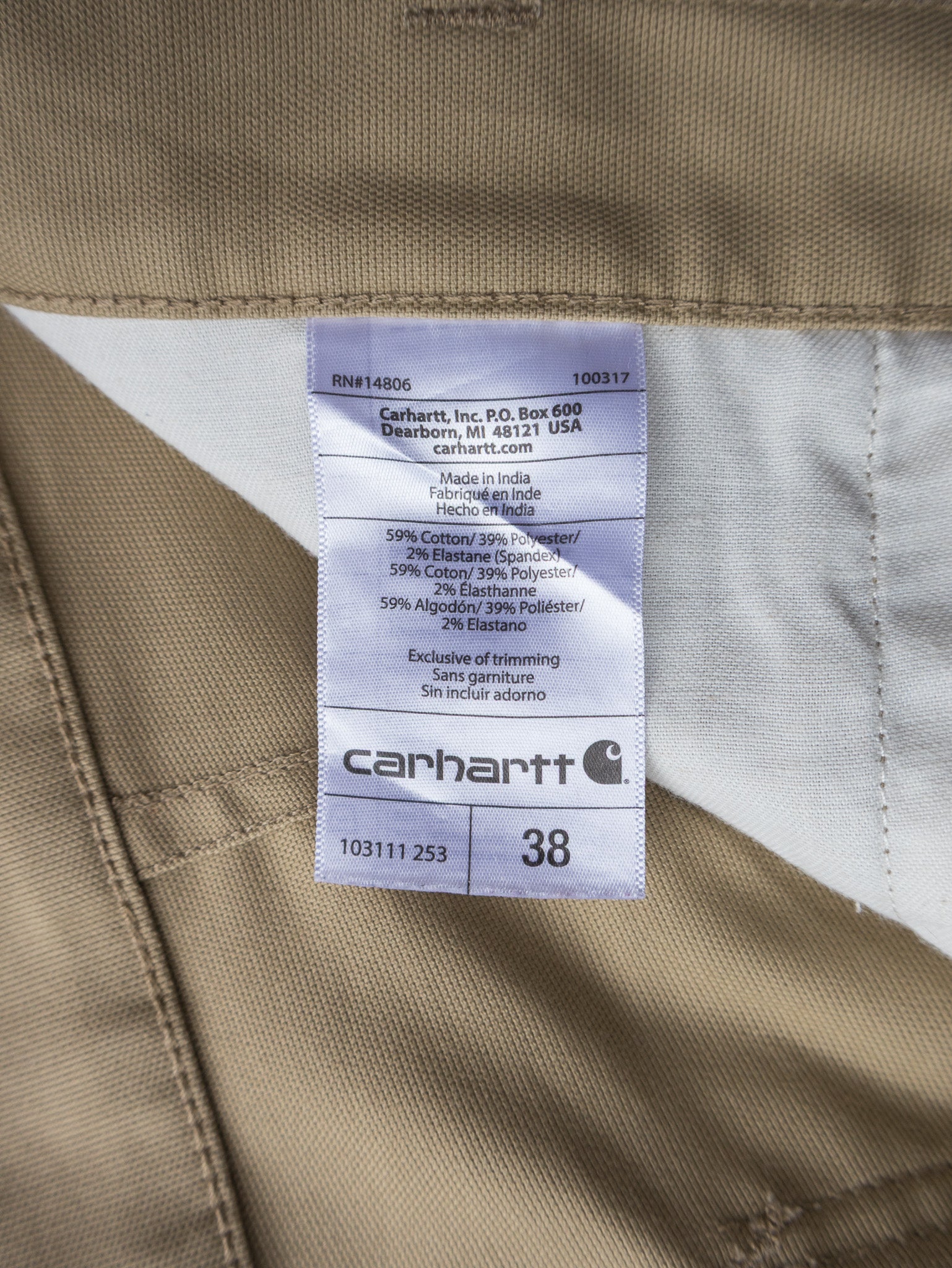 Vintage Khaki Carhartt Work Shorts (W38)