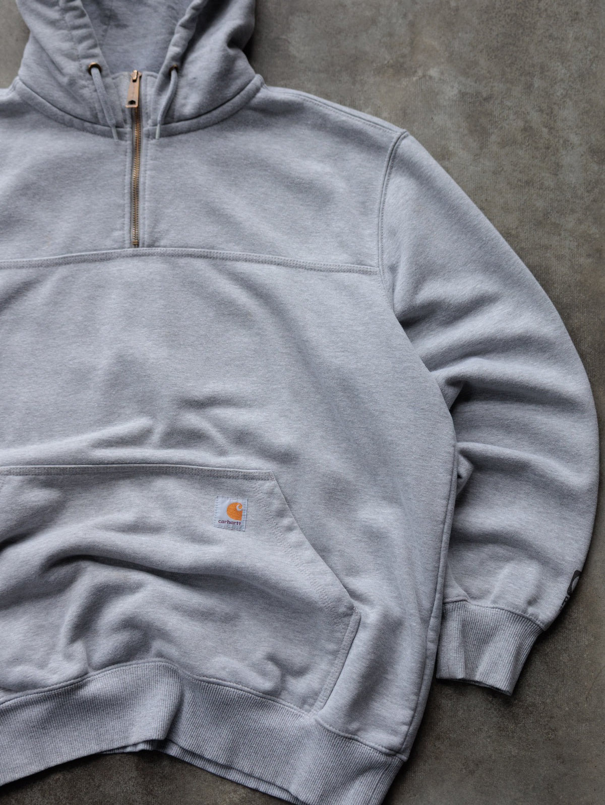 Vintage Grey Carhartt Hoodie (XL)