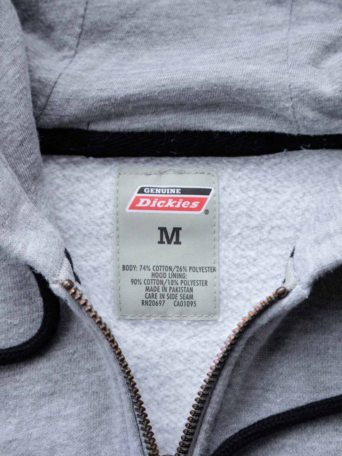 Vintage Grey Dickies Full Zip Hoodie (M)