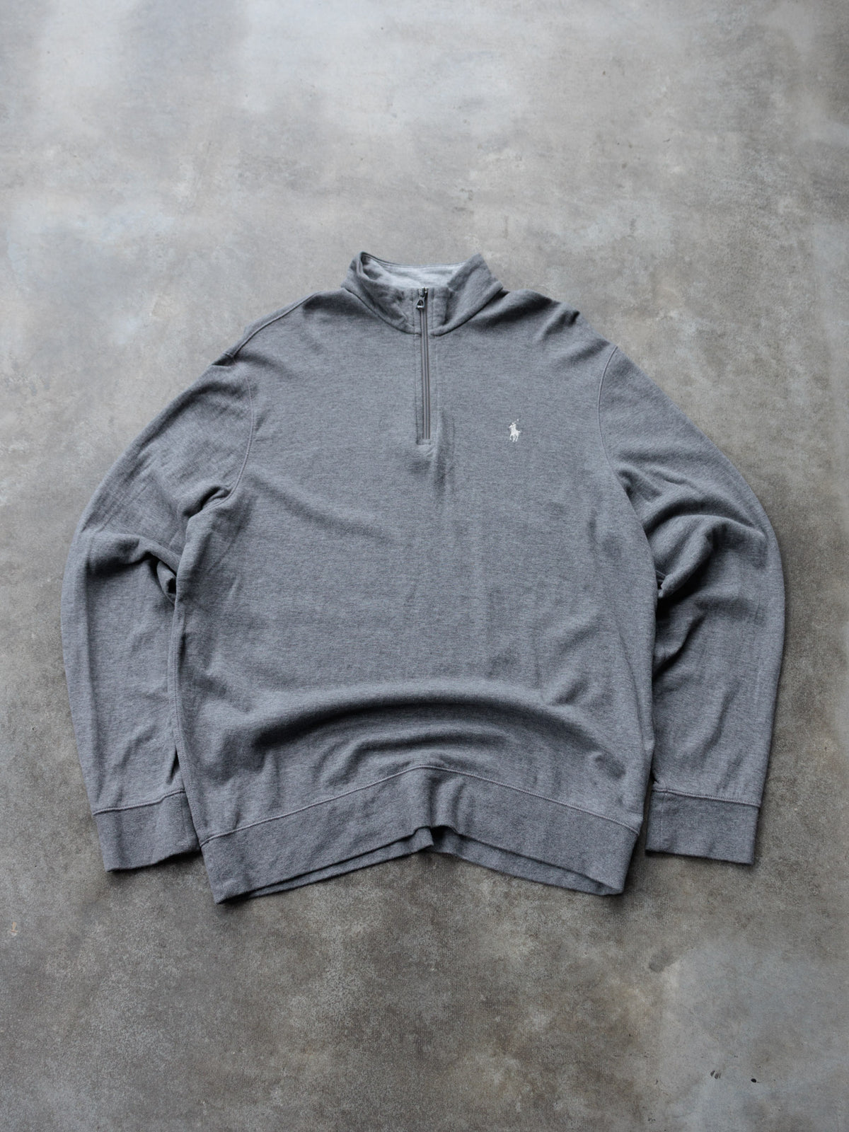Vintage Grey Polo Ralph Lauren Quarter Zip (L)