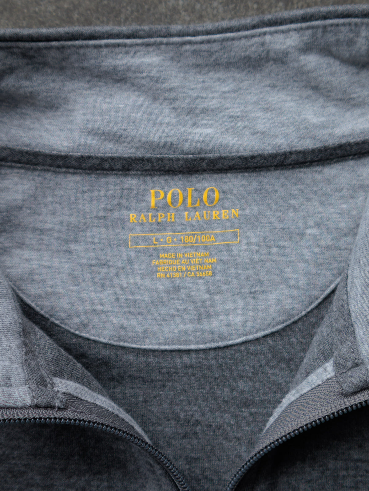 Vintage Grey Polo Ralph Lauren Quarter Zip (L)