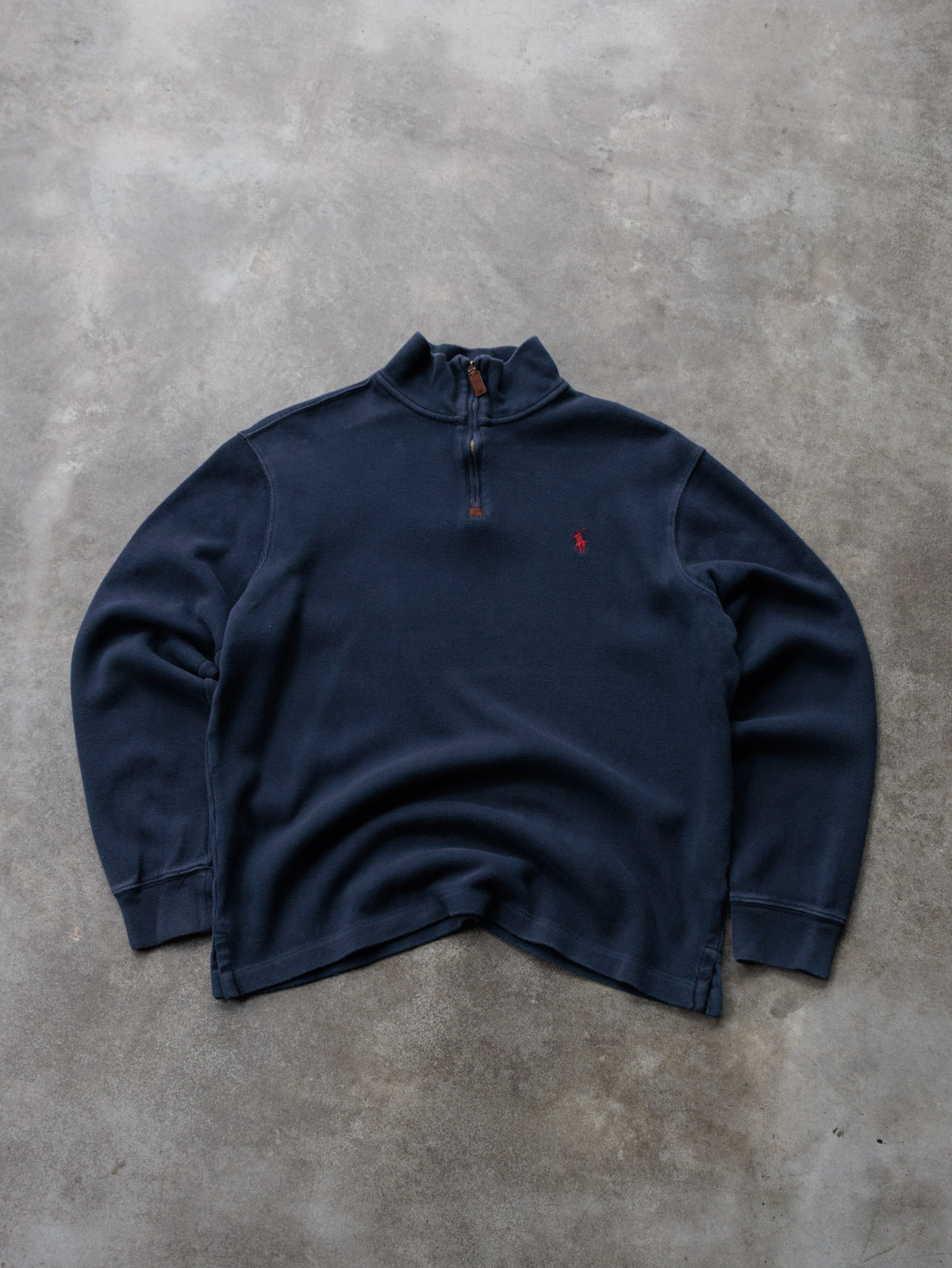Vintage Navy Polo Ralph Lauren Quarter Zip (M)