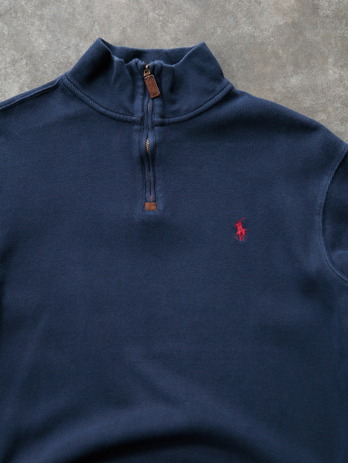 Vintage Navy Polo Ralph Lauren Quarter Zip (M)