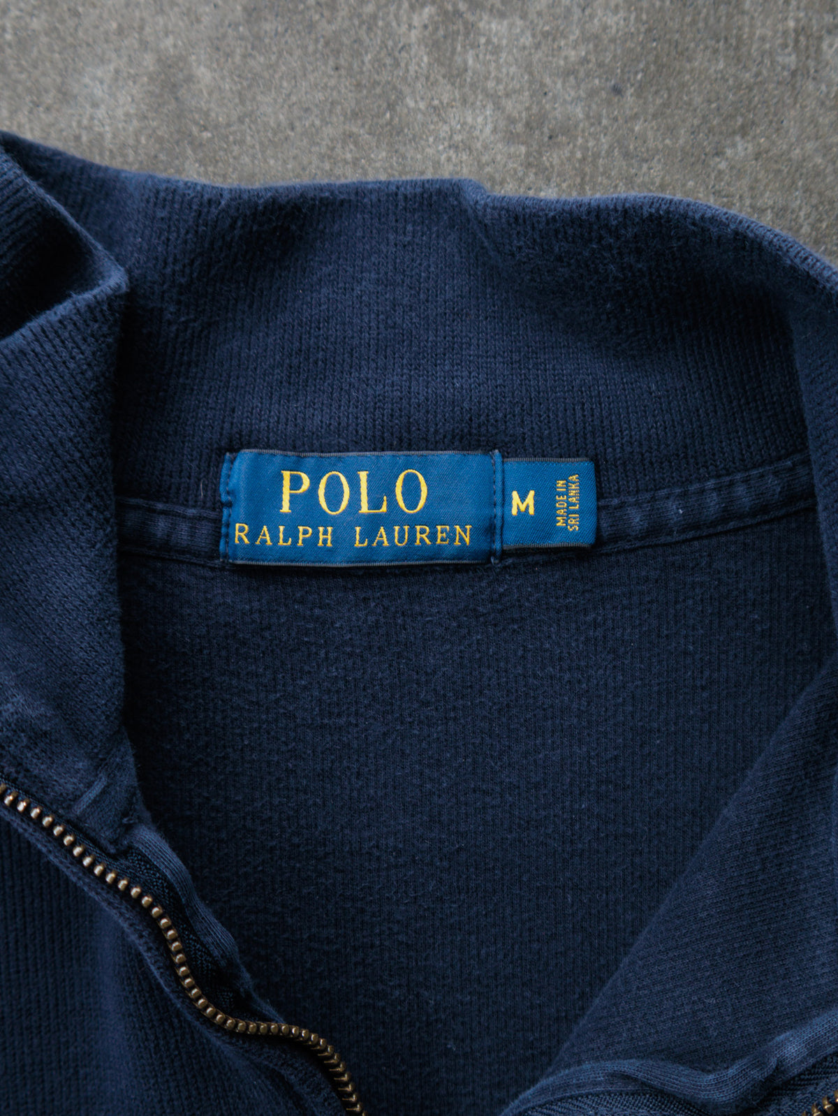Vintage Navy Polo Ralph Lauren Quarter Zip (M)