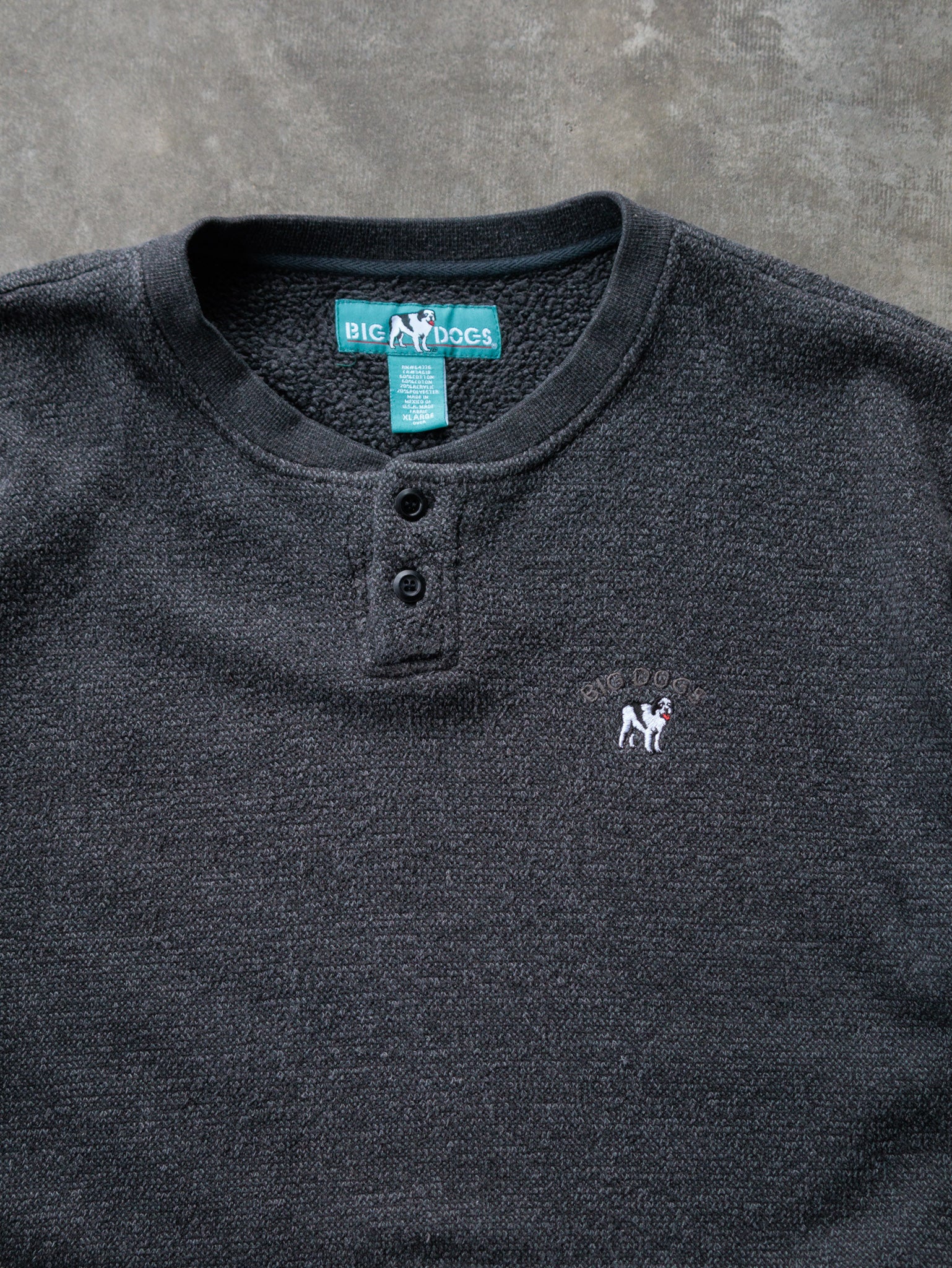 Vintage 90s Grey Big Dogs Sweatshirt (XL)
