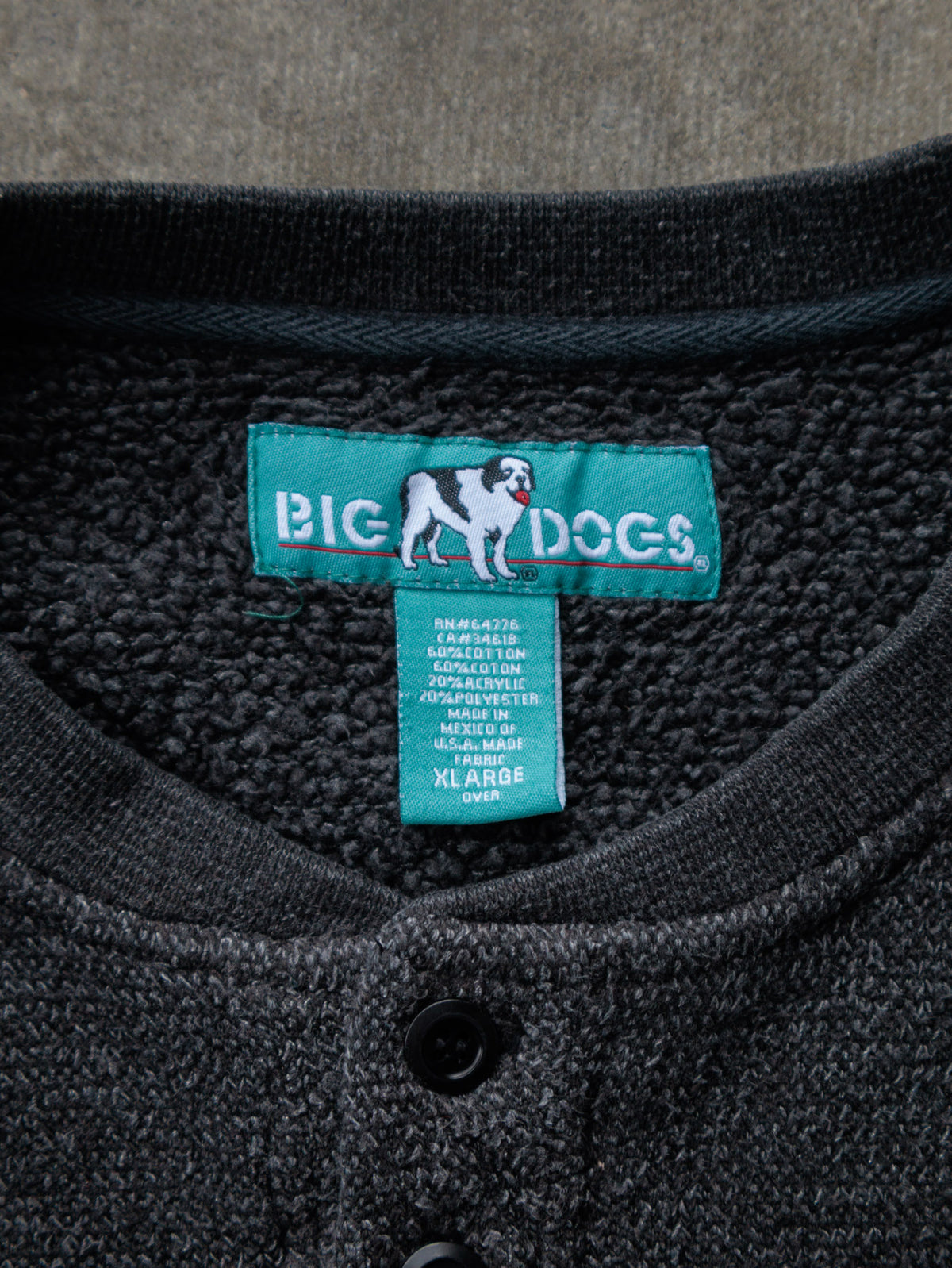 Vintage 90s Grey Big Dogs Sweatshirt (XL)