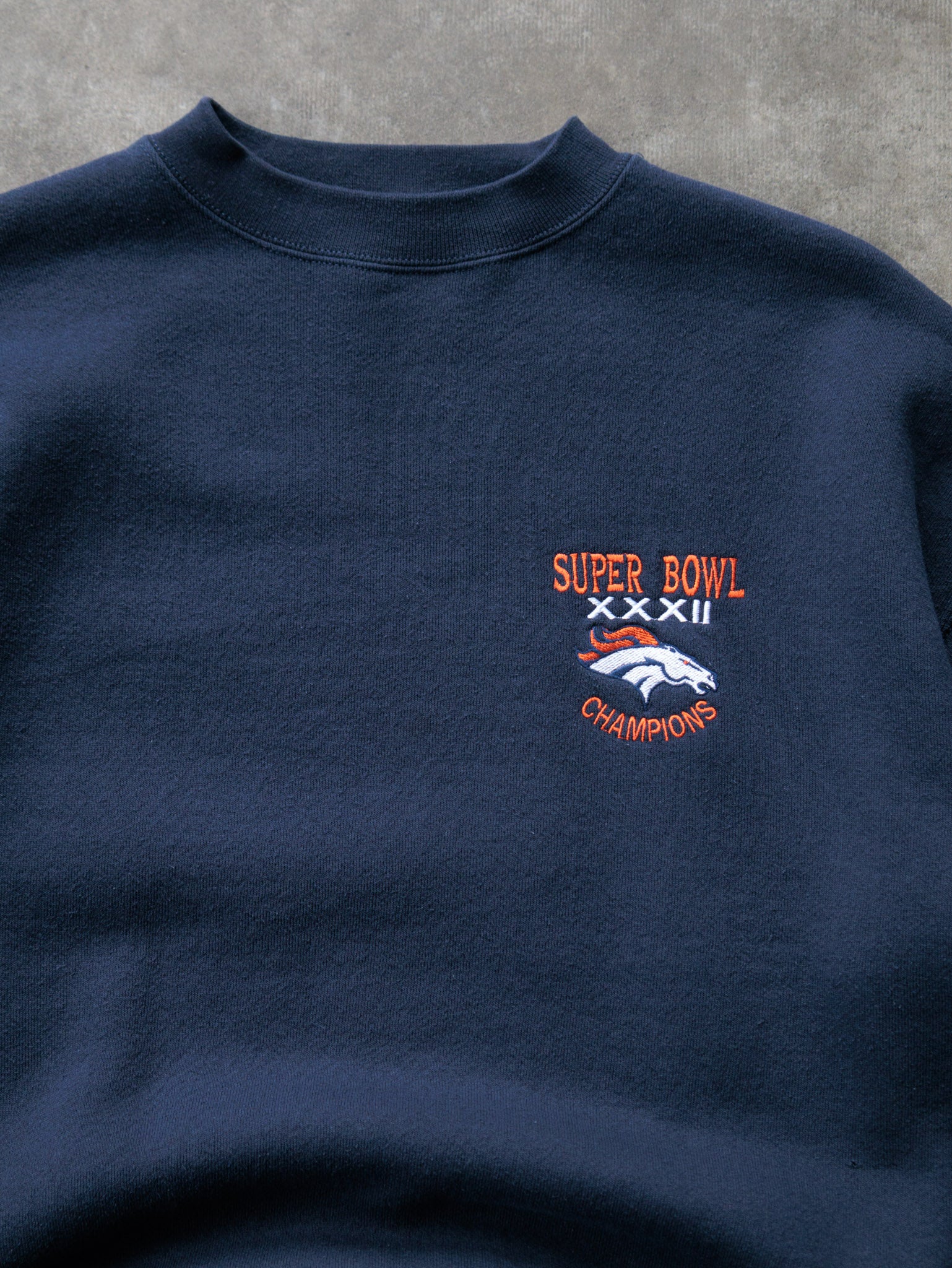 Vintage 1998 Navy Denver Broncos Super Bowl Champions Sweatshirt (L)