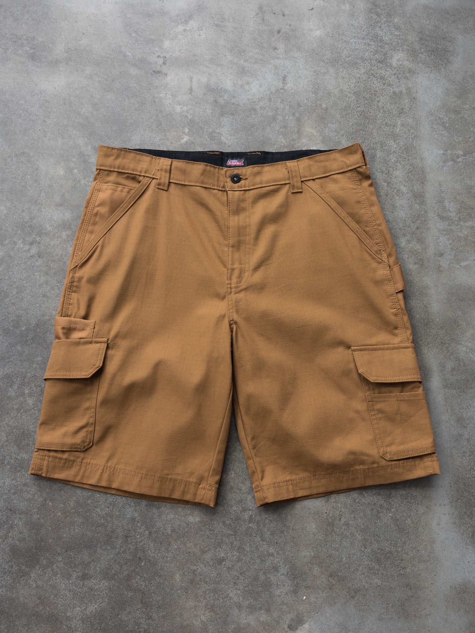 Vintage Brown Dickies Ripstop Cargo Shorts (W34)