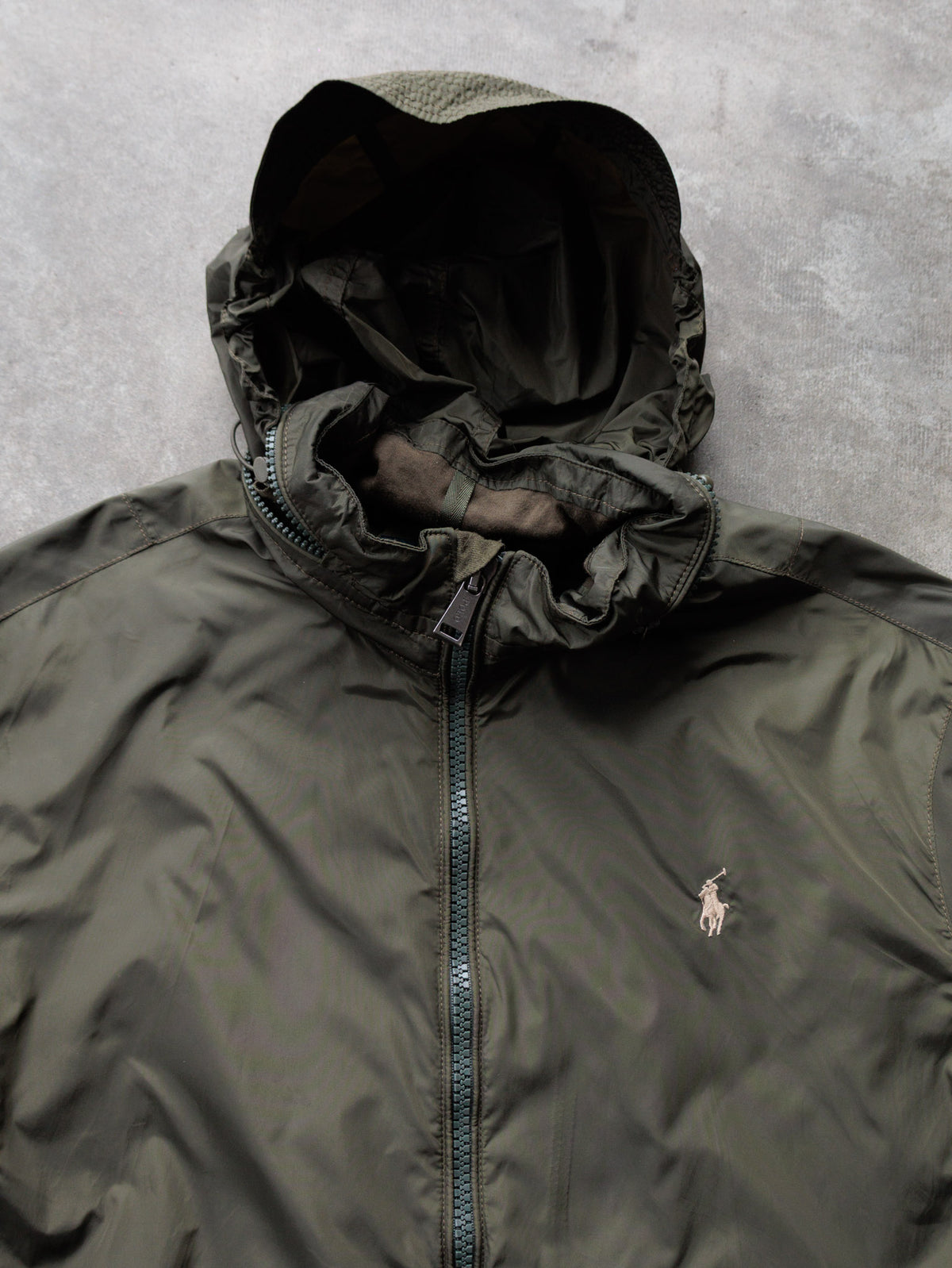 Vintage Green Polo Ralph Lauren Windbreaker (L)
