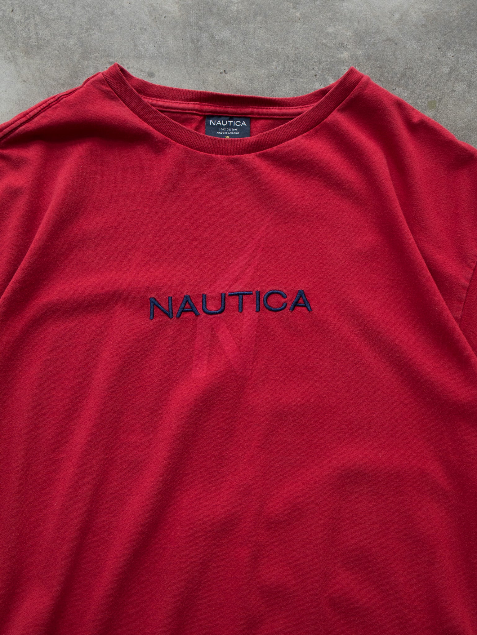 Vintage Red Nautica Tee (XL)