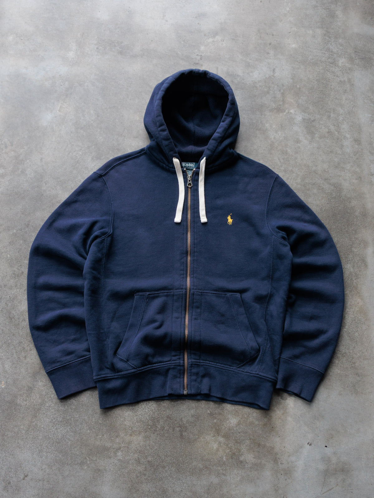 Vintage Navy Polo Ralph Lauren Full Zip Hoodie (M)
