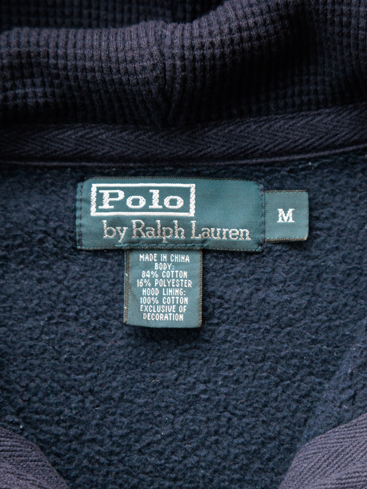 Vintage Navy Polo Ralph Lauren Full Zip Hoodie (M)