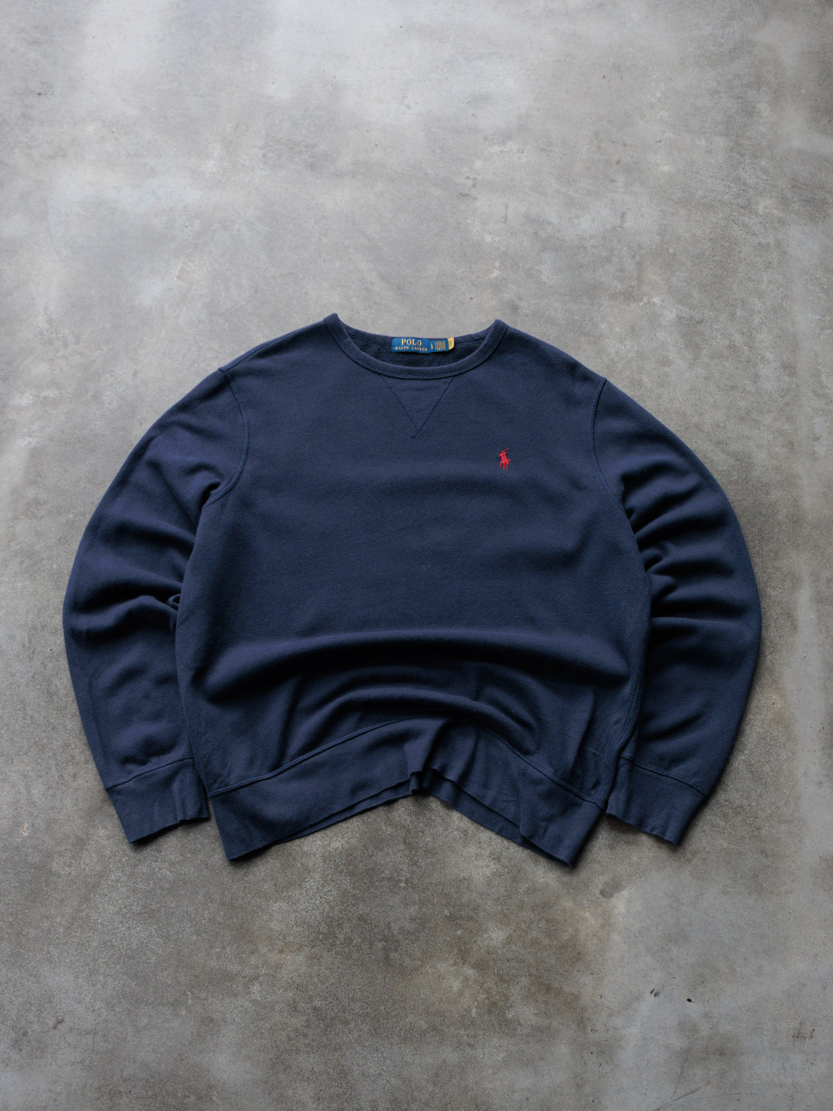 Vintage Navy Polo Ralph Lauren Sweatshirt (L)
