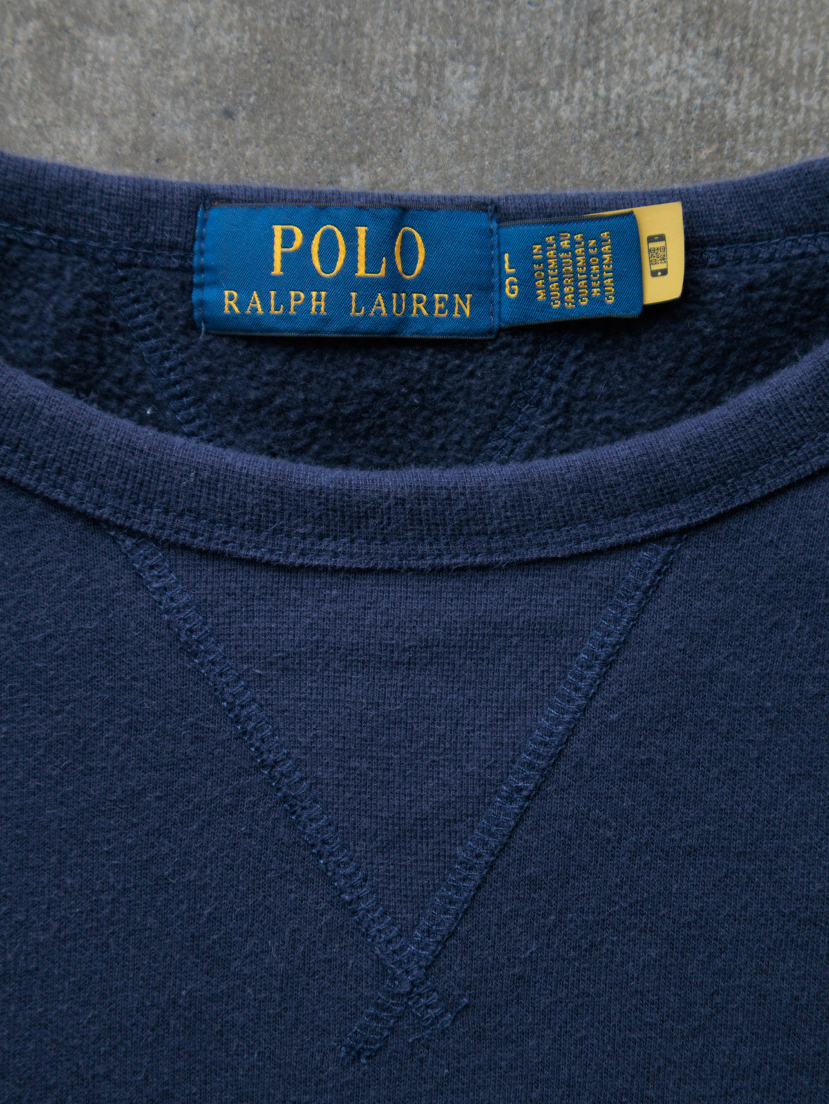 Vintage Navy Polo Ralph Lauren Sweatshirt (L)