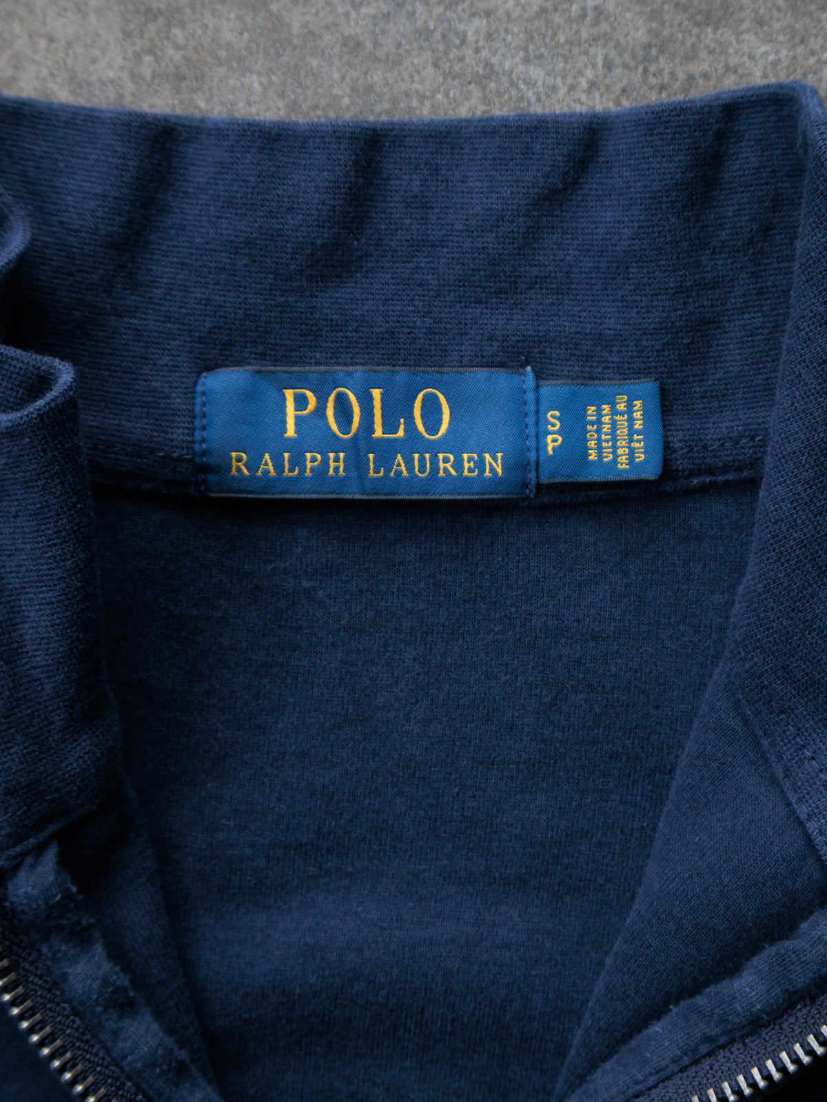 Vintage Navy Polo Ralph Lauren Quarter Zip (S)