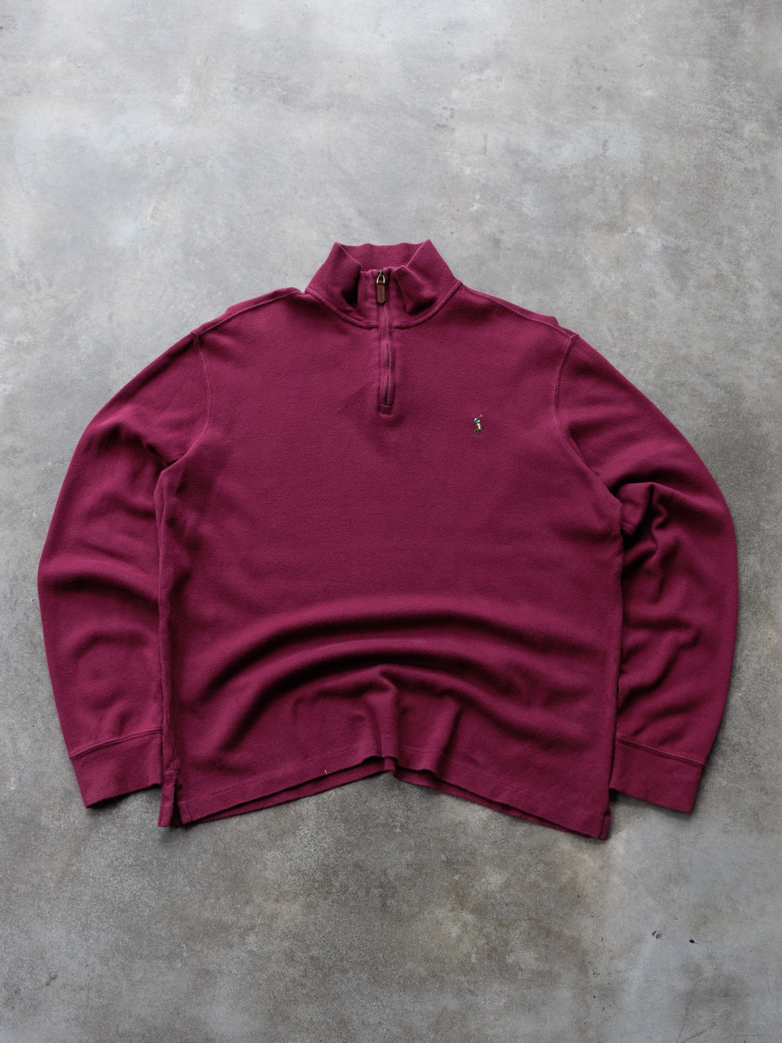 Vintage Purple Polo Ralph Lauren Knit Quarter Zip (M)