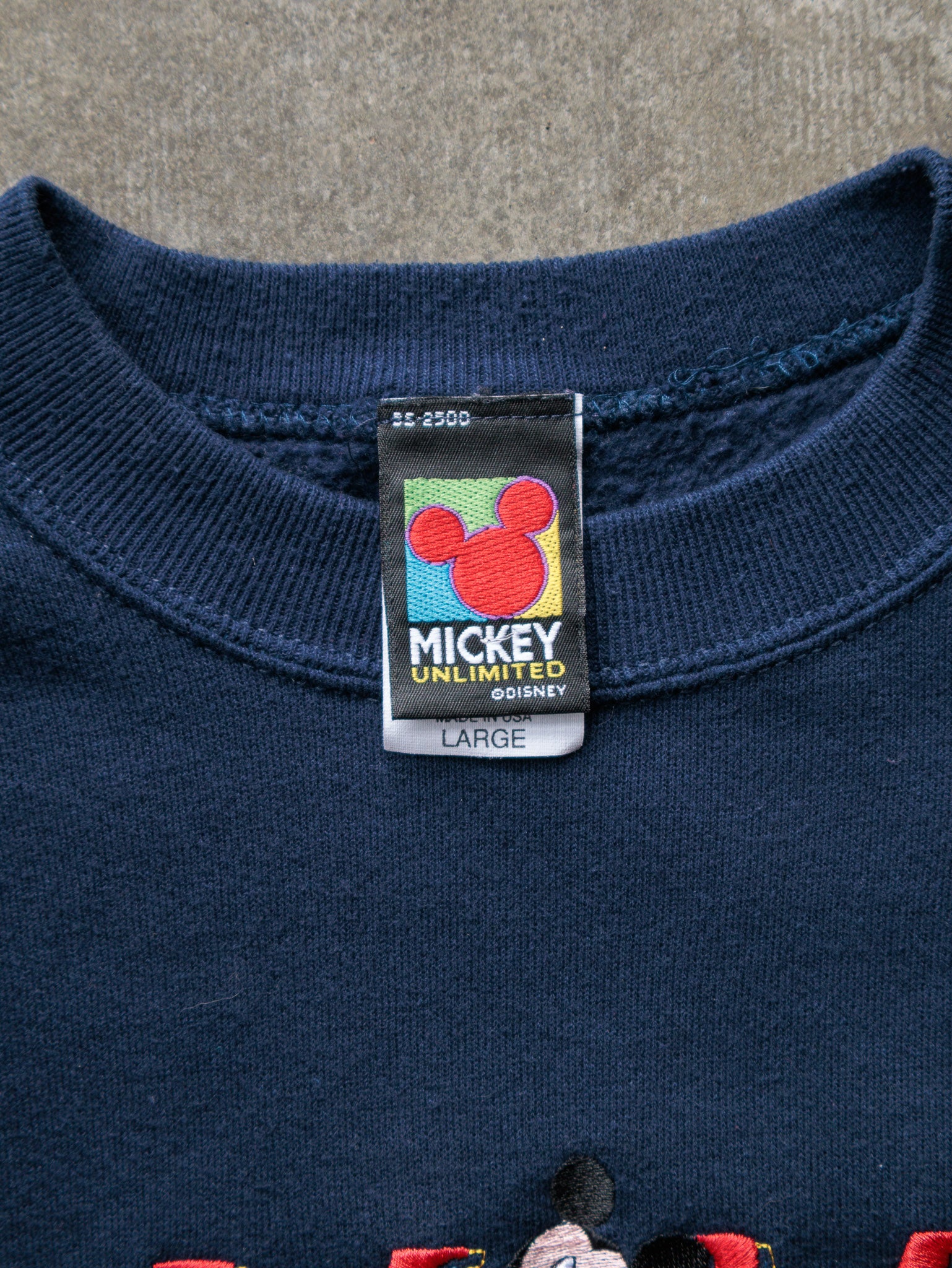 Vintage 90s Navy Mickey Mouse Sweatshirt (L)